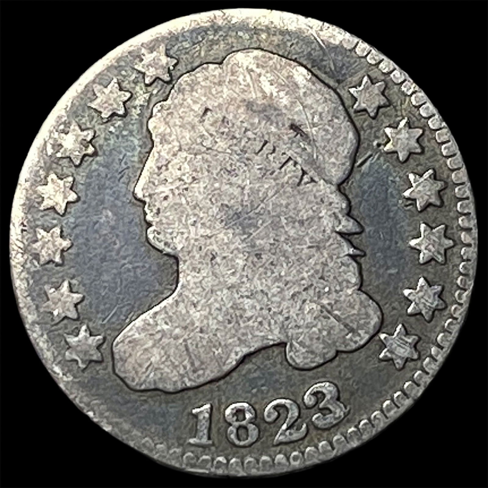 1823 Capped Bust Dime LIGHTLY CIRCULATED: 1823 Capped Bust Dime LIGHTLY CIRCULATED
