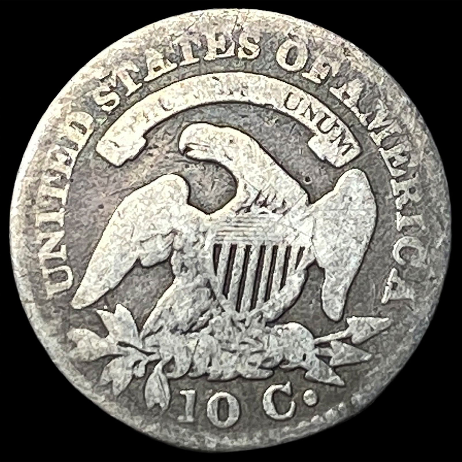 1823 Capped Bust Dime LIGHTLY CIRCULATED - 2