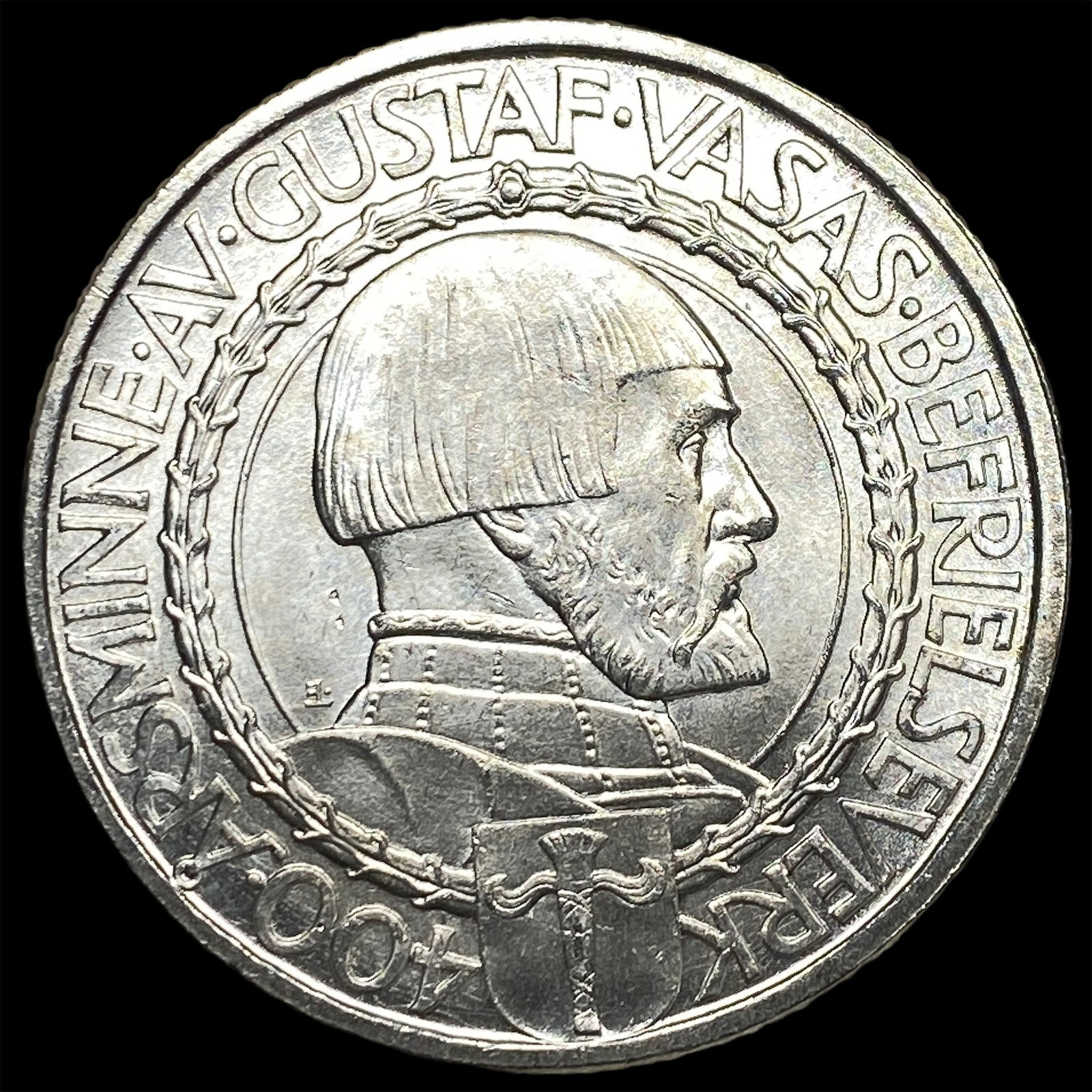 1921 Sweden Silver 2 Kroner UNCIRCULATED: 1921 Sweden Silver 2 Kroner UNCIRCULATED