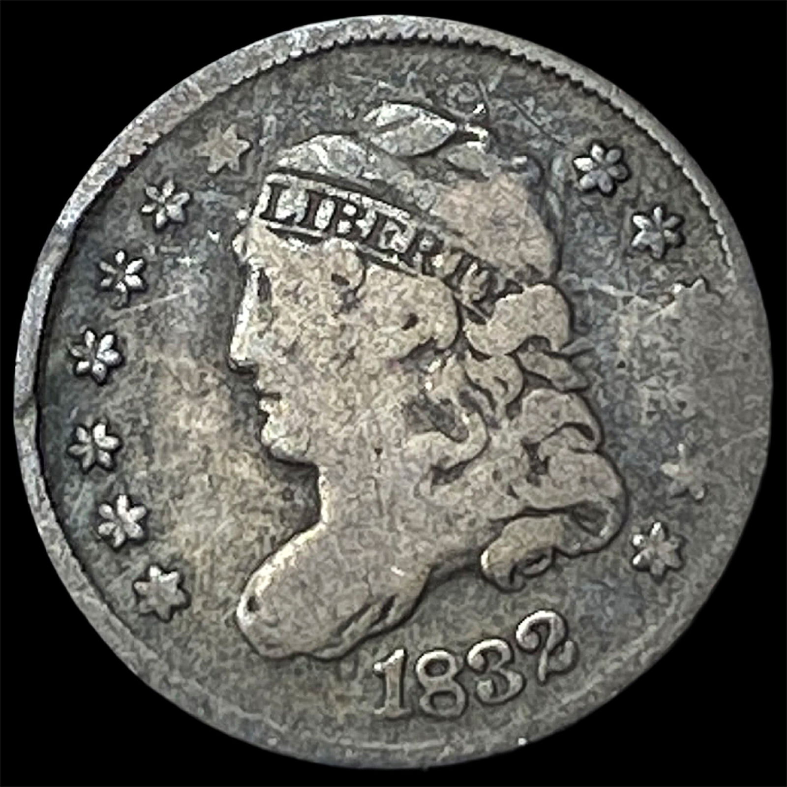1832 Capped Bust Half Dime NICELY CIRCULATED: 1832 Capped Bust Half Dime NICELY CIRCULATED