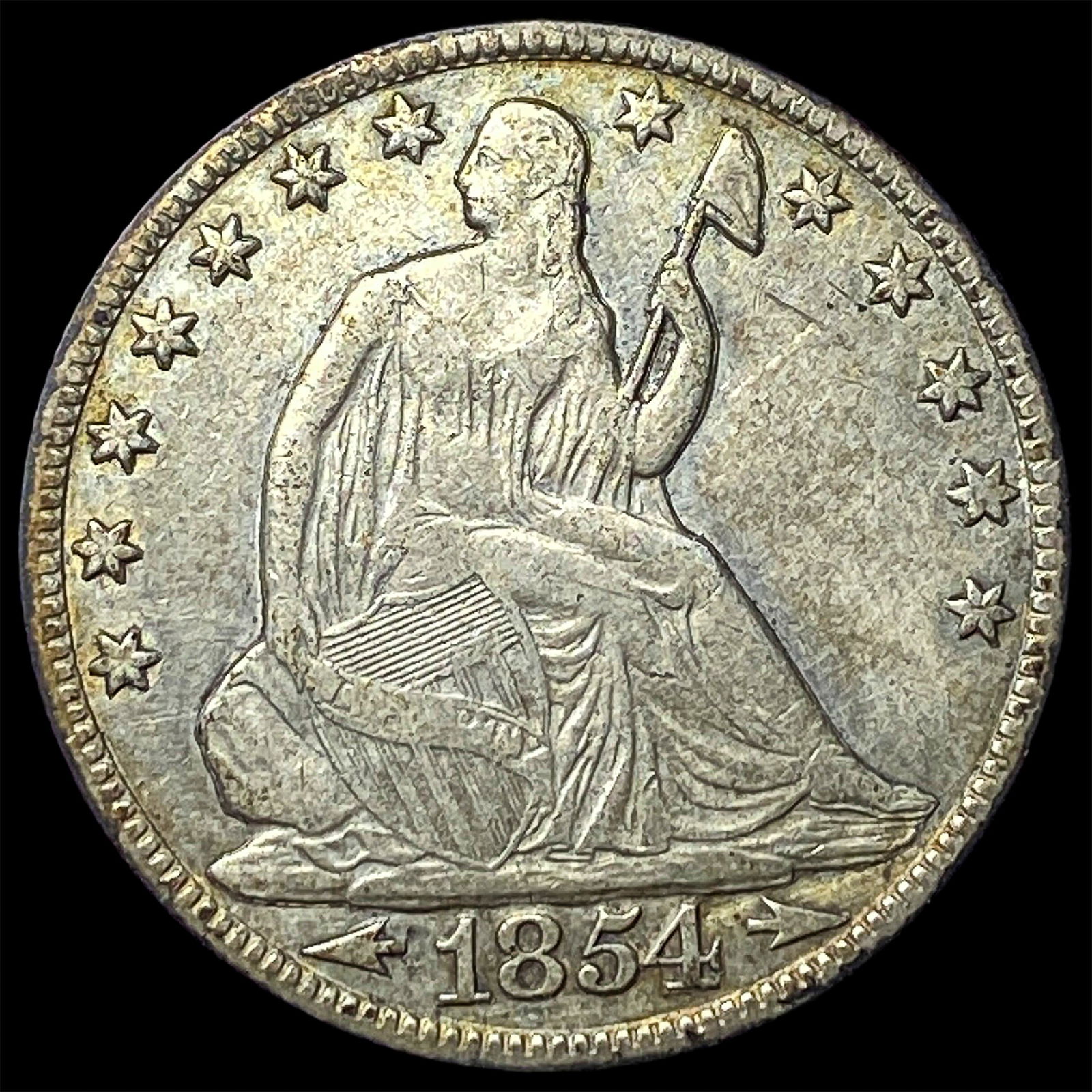 1854-O Arrows Seated Liberty Half Dollar CLOSELY UNCIRCULATED (1 of 2)