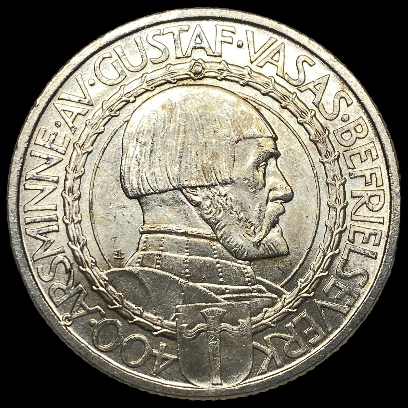 1921 Sweden Silver 2 Kroner UNCIRCULATED: 1921 Sweden Silver 2 Kroner UNCIRCULATED