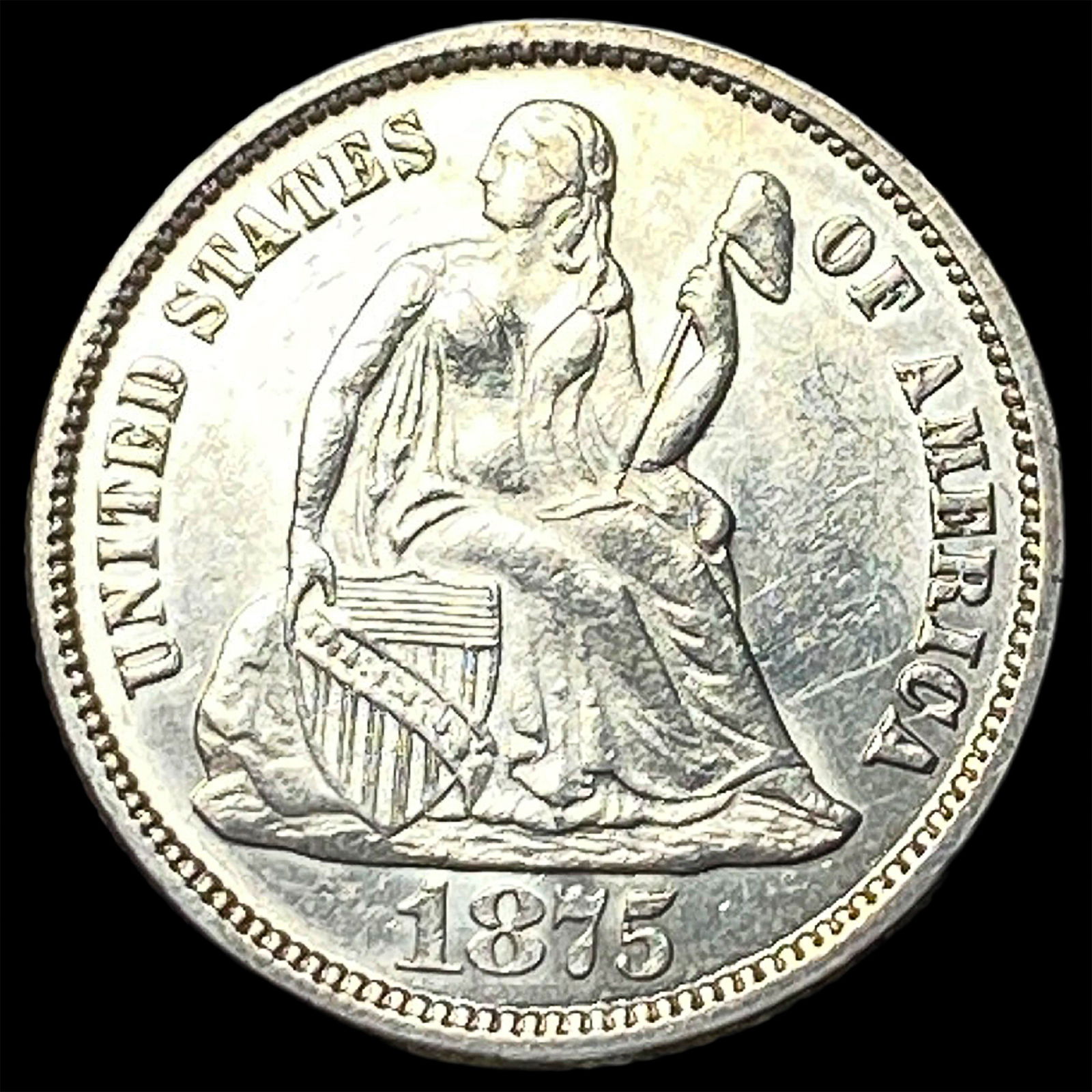 1875 Seated Liberty Dime UNCIRCULATED (1 of 2)