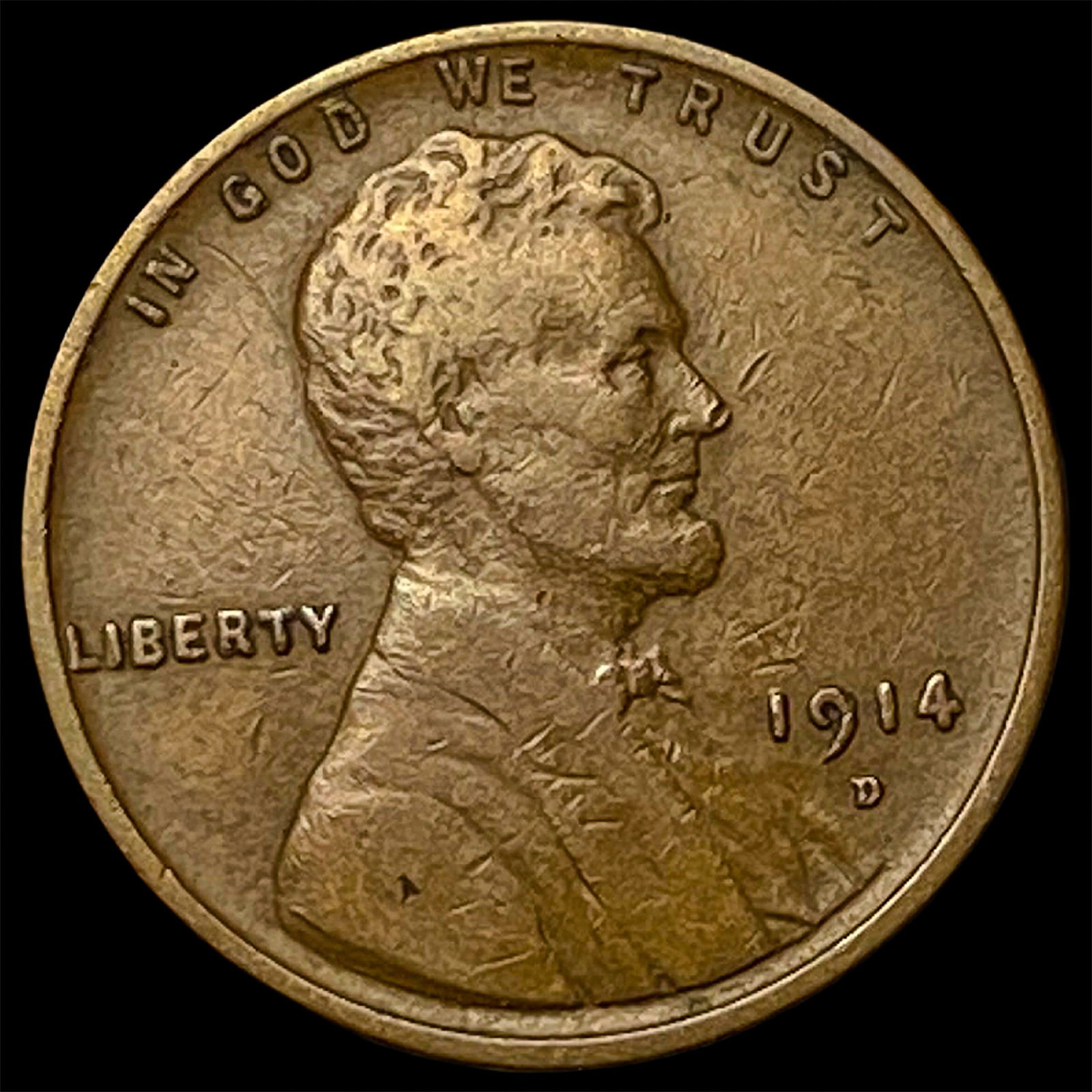 1914-D Lincoln Wheat Cent NEARLY UNCIRCULATED: 1914-D Lincoln Wheat Cent NEARLY UNCIRCULATED
