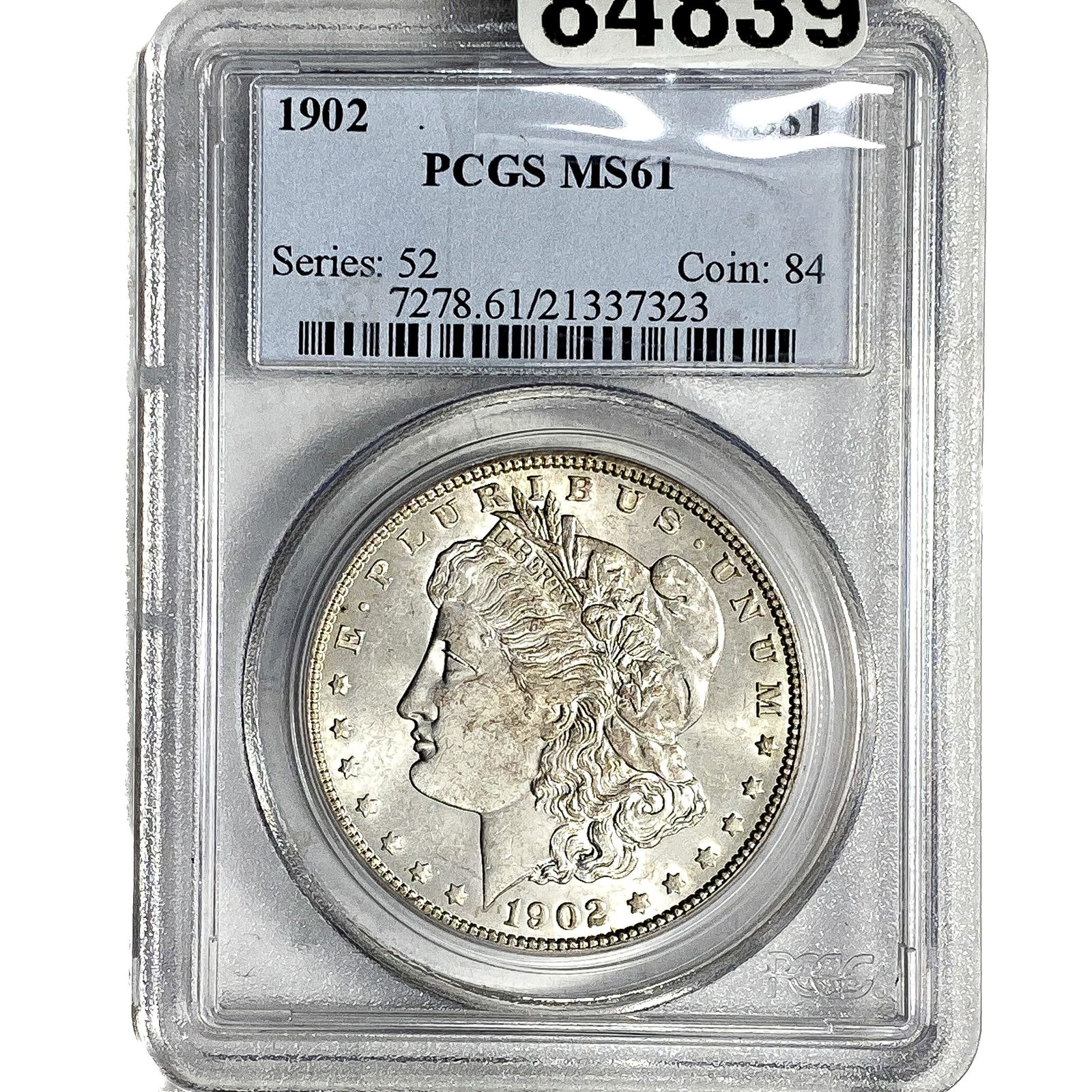 1902 Morgan Silver Dollar PCGS MS61: 1902 Morgan Silver Dollar PCGS MS61