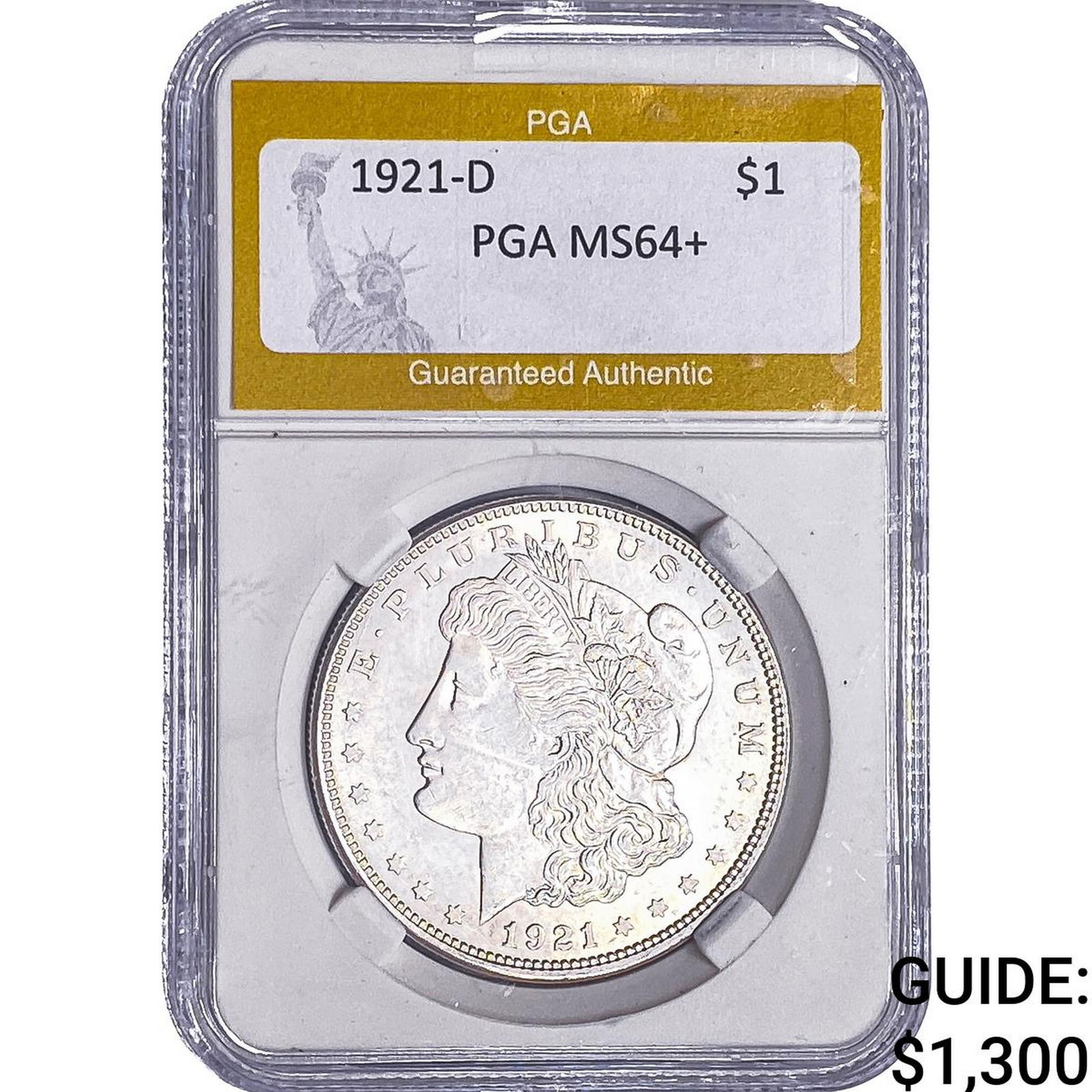1921-D Morgan Silver Dollar PGA MS64+ (1 of 2)