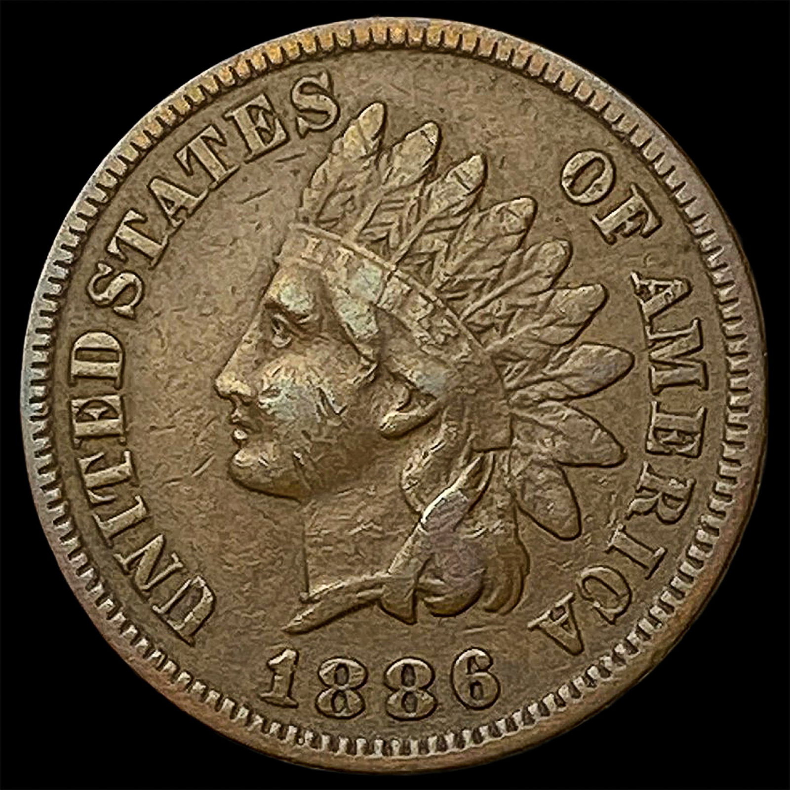 1886 Indian Head Cent NEARLY UNCIRCULATED: 1886 Indian Head Cent NEARLY UNCIRCULATED