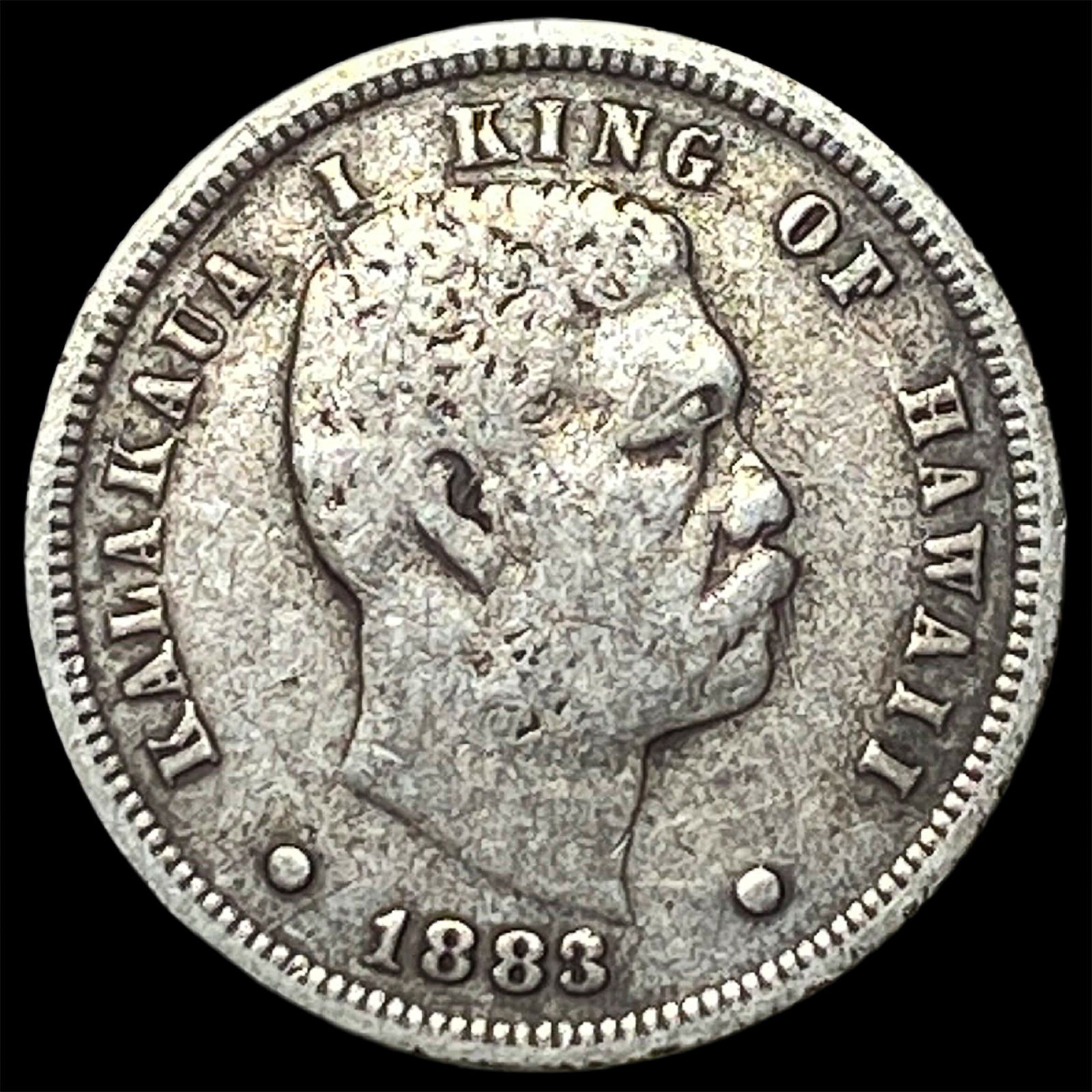 1883 Hawaii Silver Dime ABOUT UNCIRCULATED: 1883 Hawaii Silver Dime ABOUT UNCIRCULATED