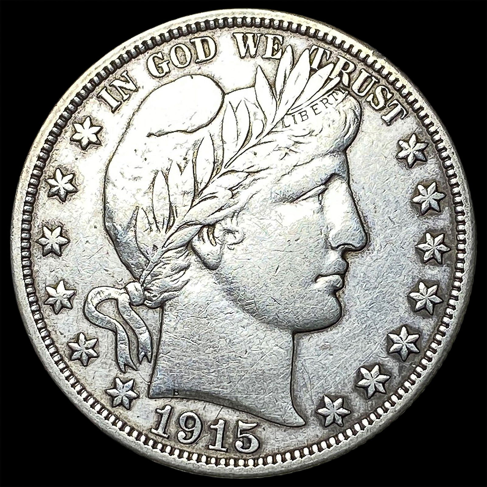 1915-S Silver Barber Half Dollar NEARLY UNCIRCULATED (1 of 2)