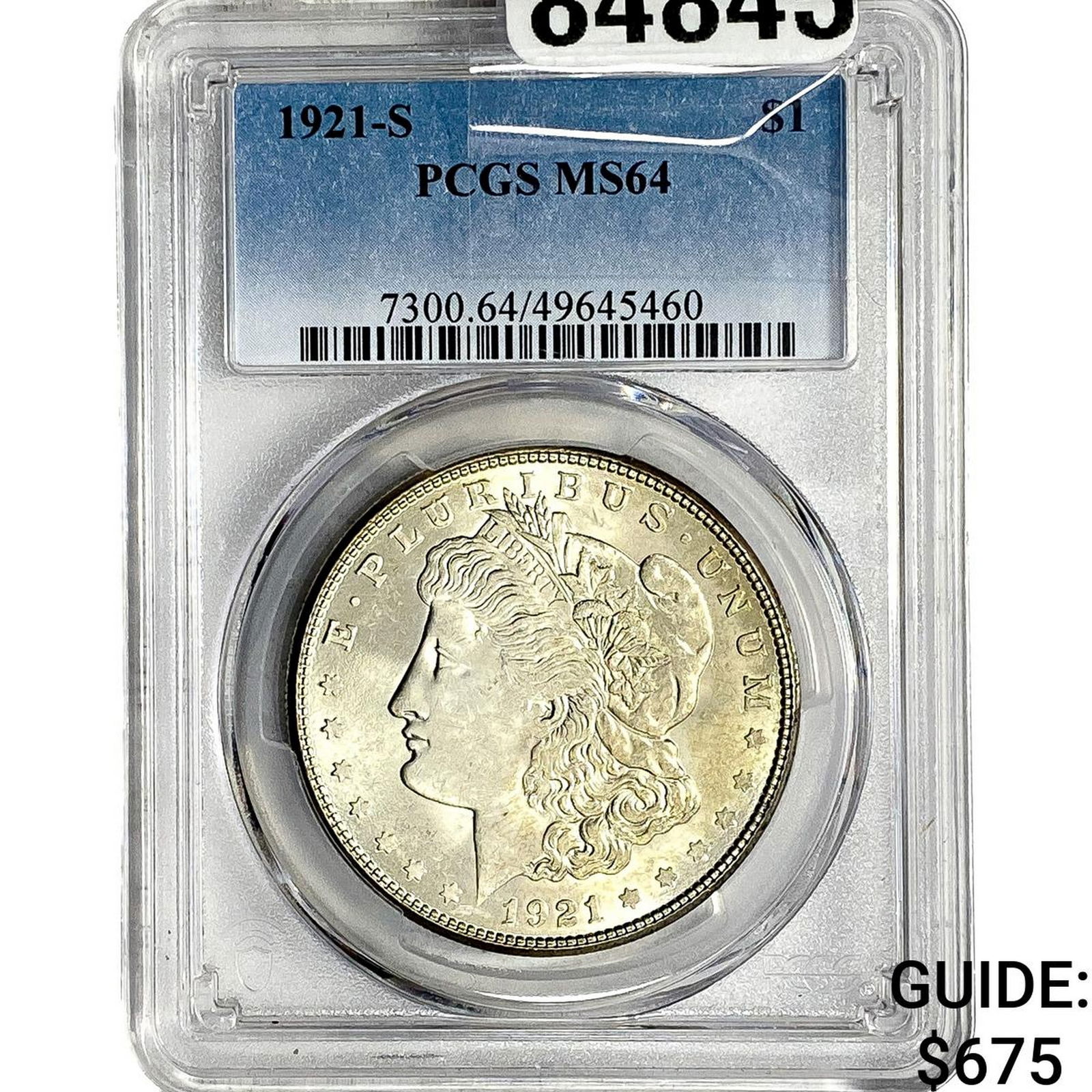1921-S Morgan Silver Dollar PCGS MS64: 1921-S Morgan Silver Dollar PCGS MS64