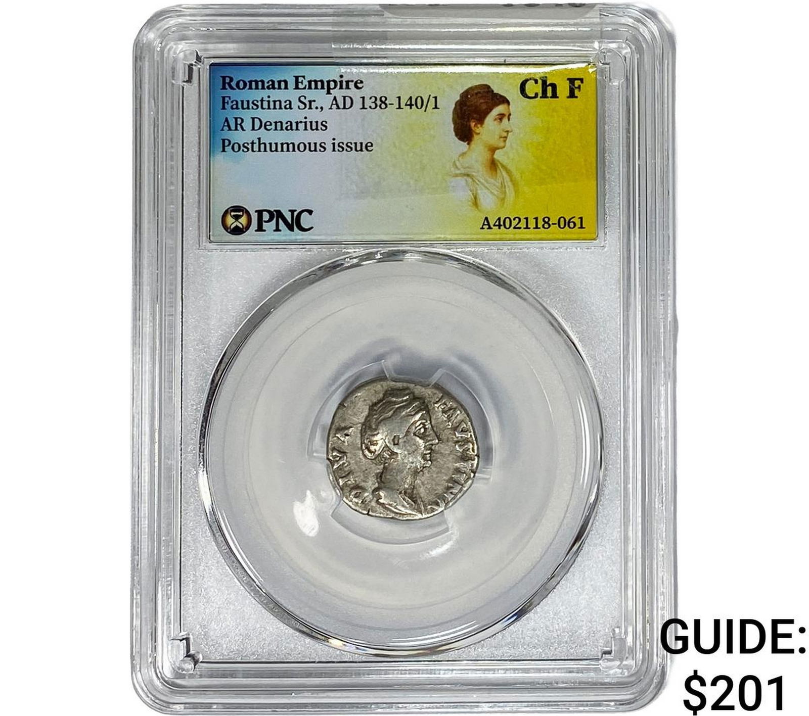 Roman Faustina Sr.,AD 138-140/1 AR Denarius PNC ChF: Roman Faustina Sr.,AD 138-140/1 AR Denarius PNC ChF