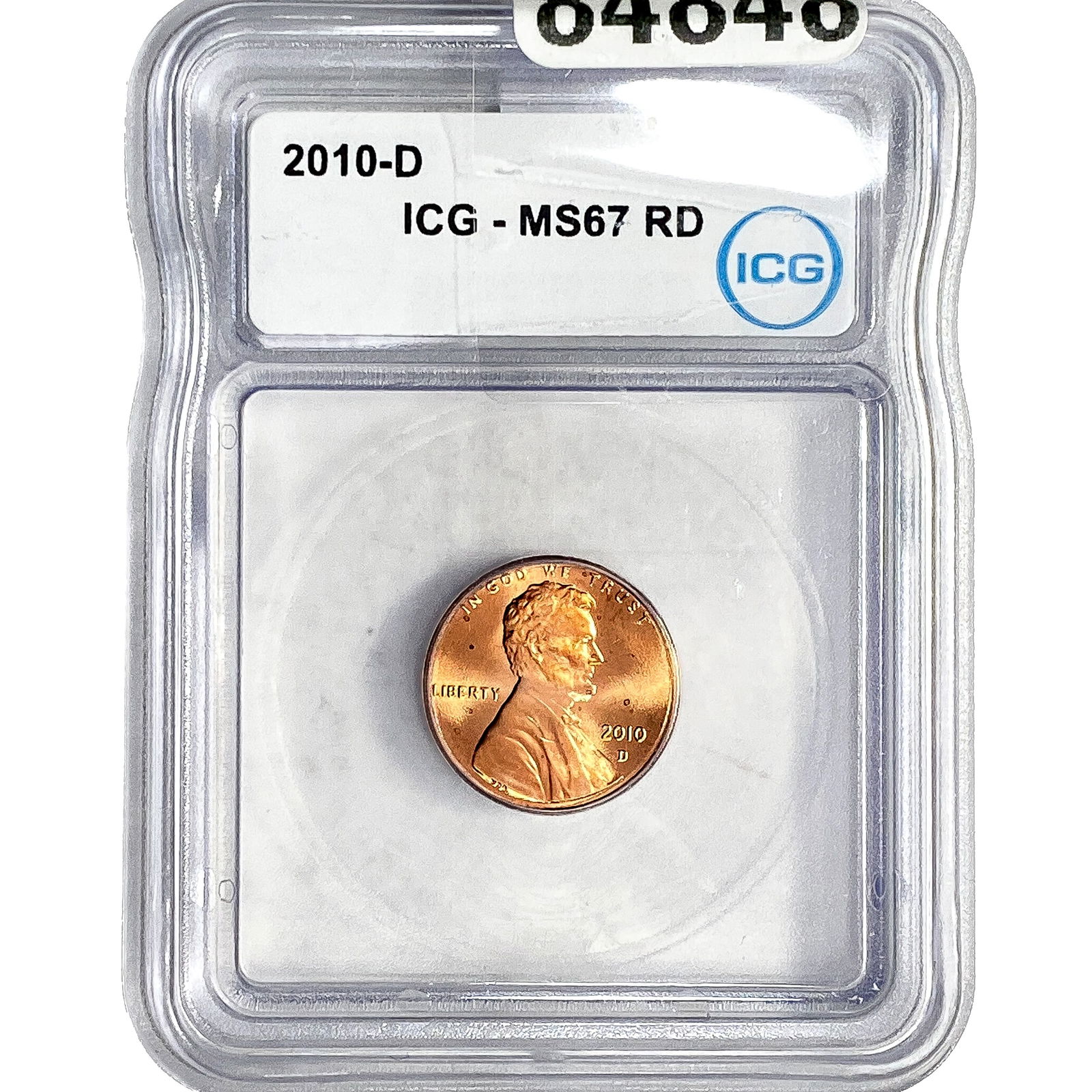 2010-D Lincoln Shield Penny ICG MS67 RD: 2010-D Lincoln Shield Penny ICG MS67 RD