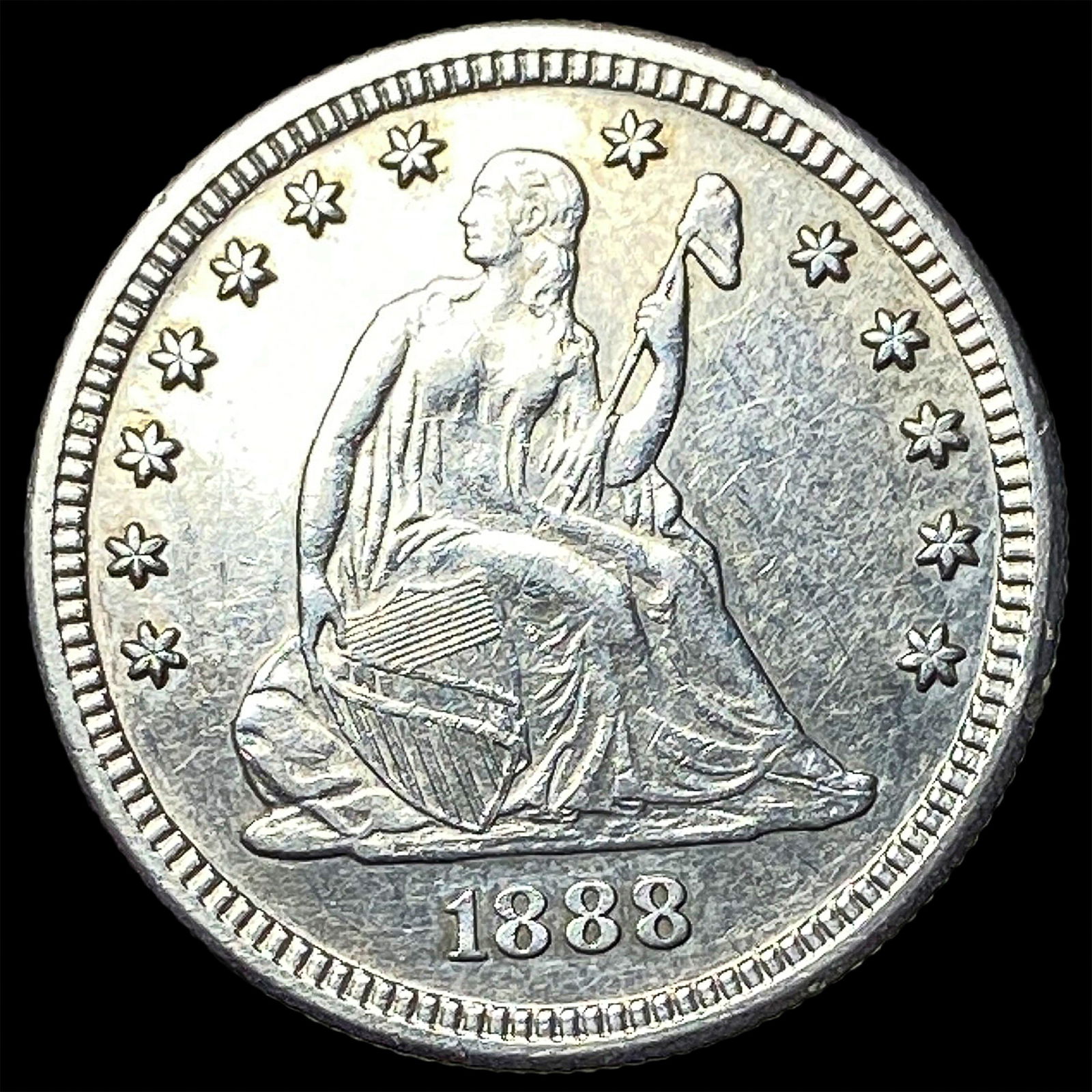 1888-S Seated Liberty Quarter CLOSELY UNCIRCULATED (1 of 2)