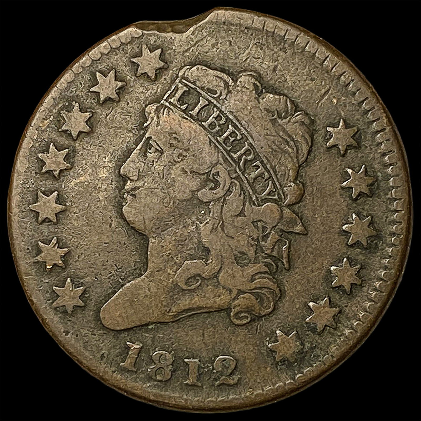 1812 Classic Head Large Cent LIGHTLY CIRCULATED: 1812 Classic Head Large Cent LIGHTLY CIRCULATED