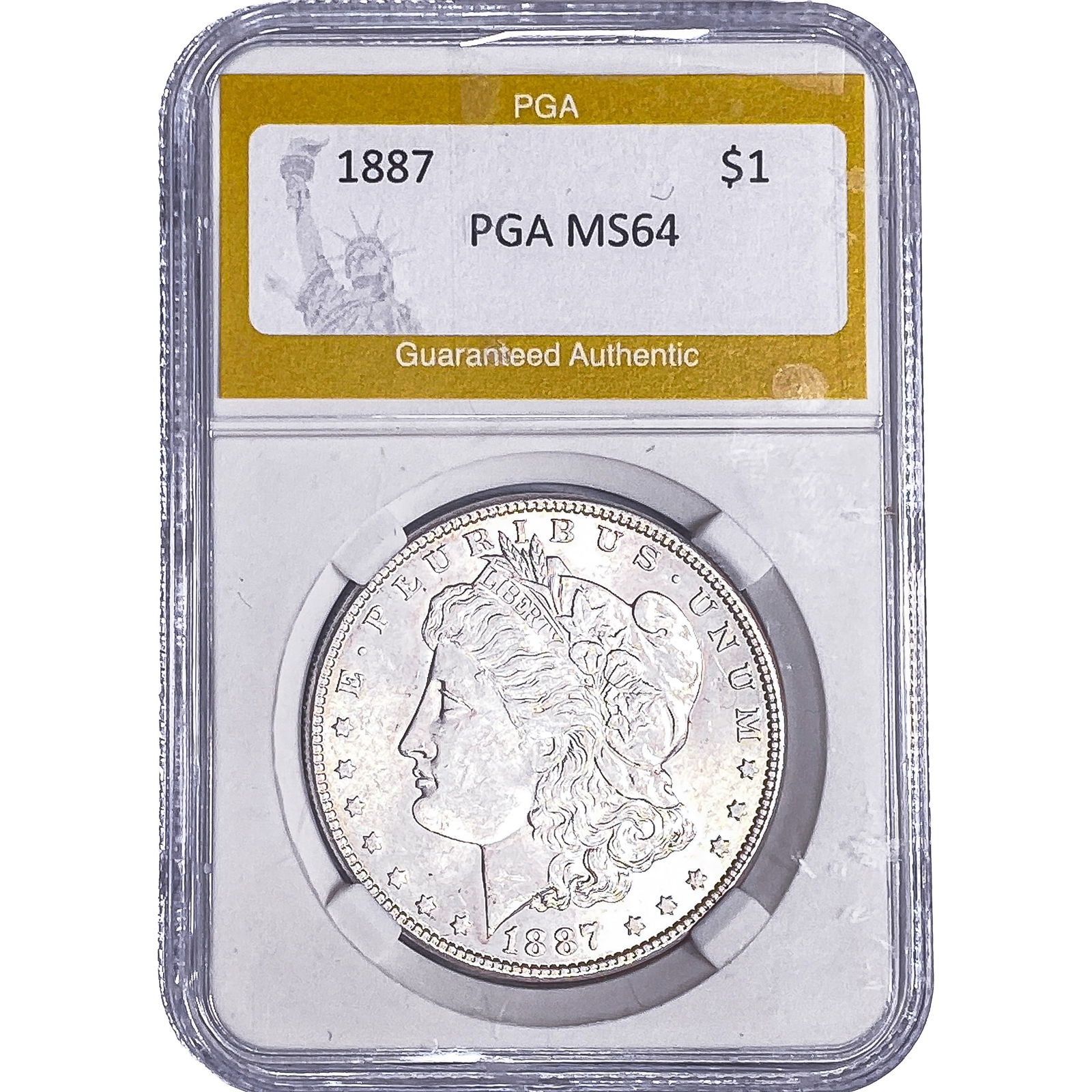 1887 Morgan Silver Dollar PGA MS64: 1887 Morgan Silver Dollar PGA MS64