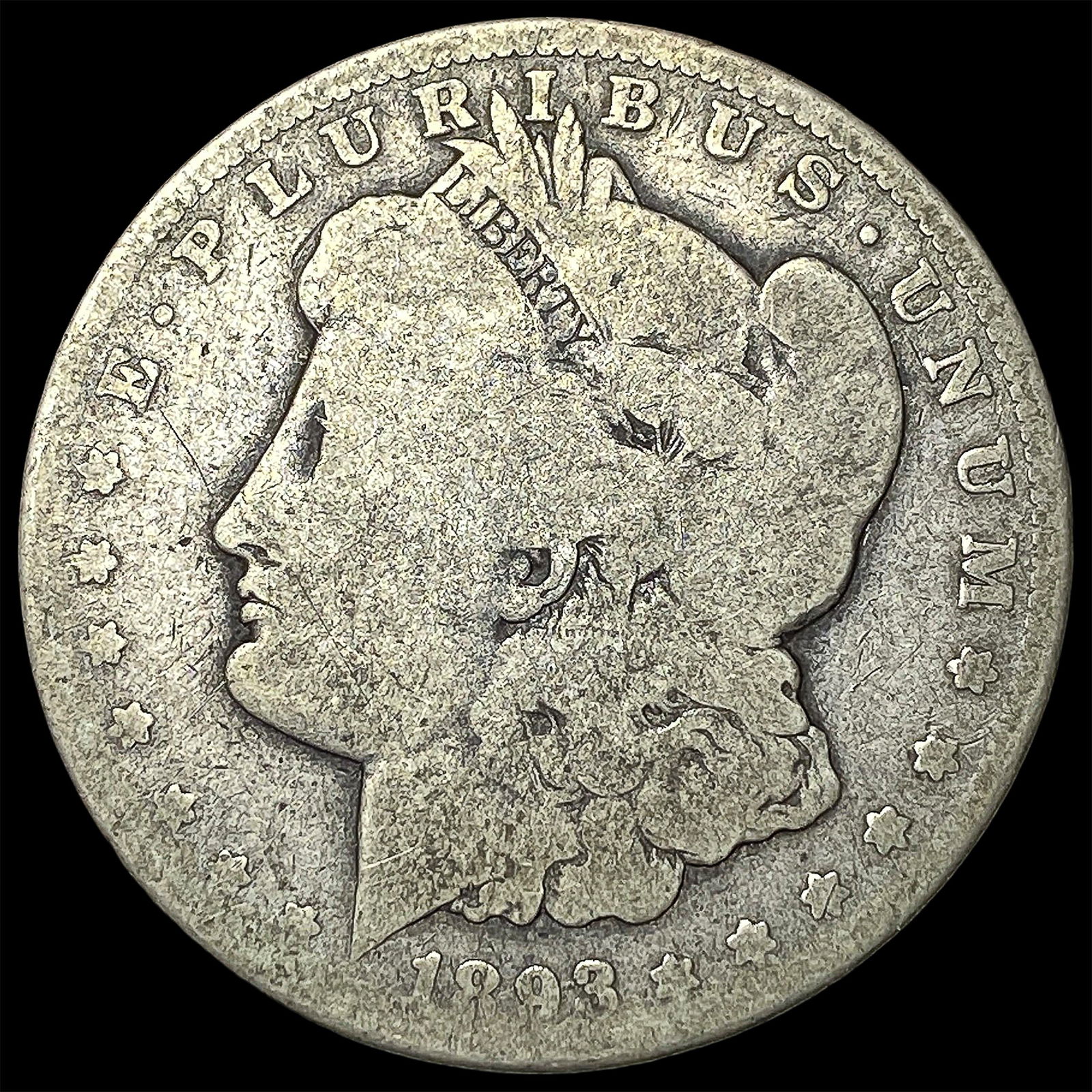 1893-CC Silver Morgan Dollar NICELY CIRCULATED: 1893-CC Silver Morgan Dollar NICELY CIRCULATED