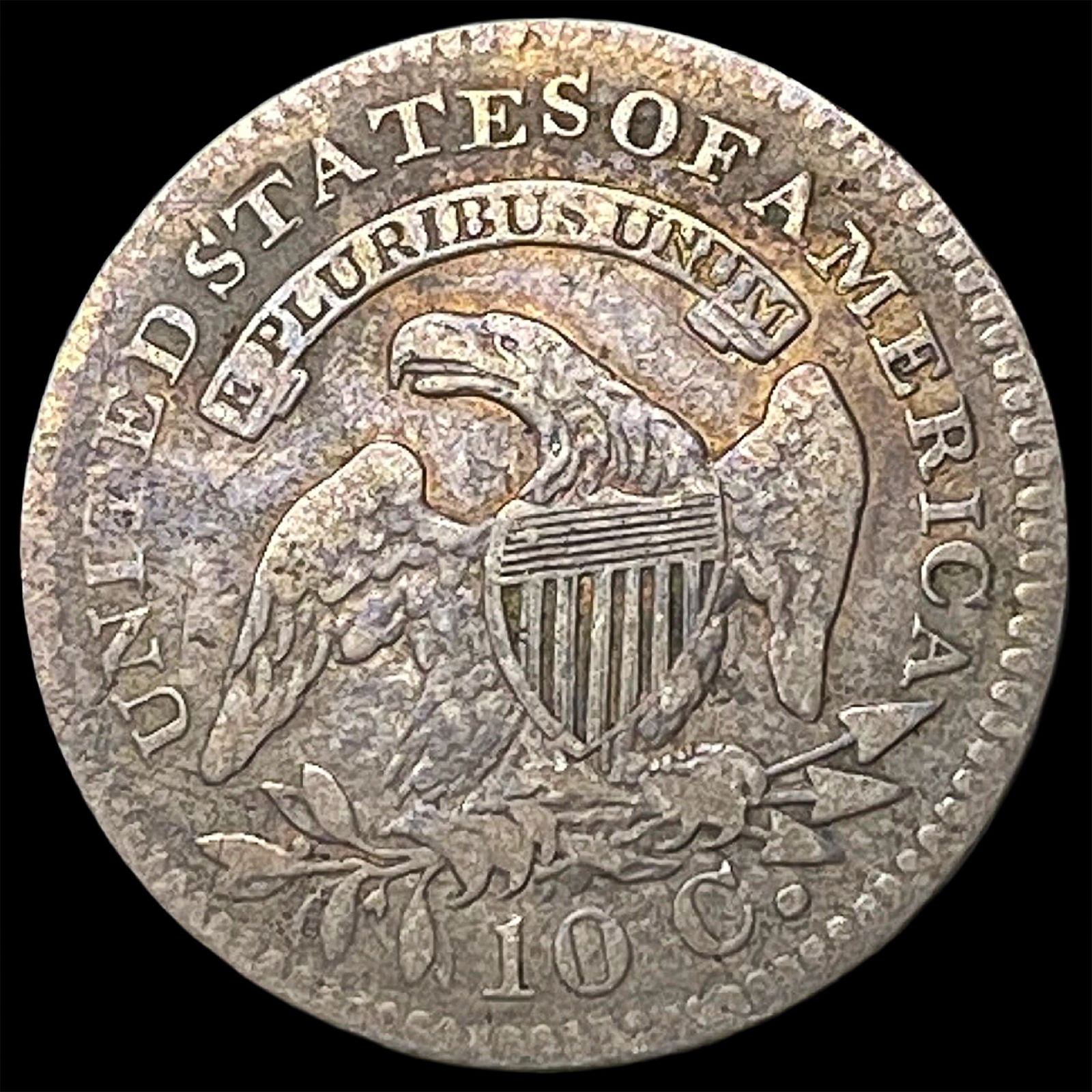 1821 Capped Bust Dime LIGHTLY CIRCULATED - 2