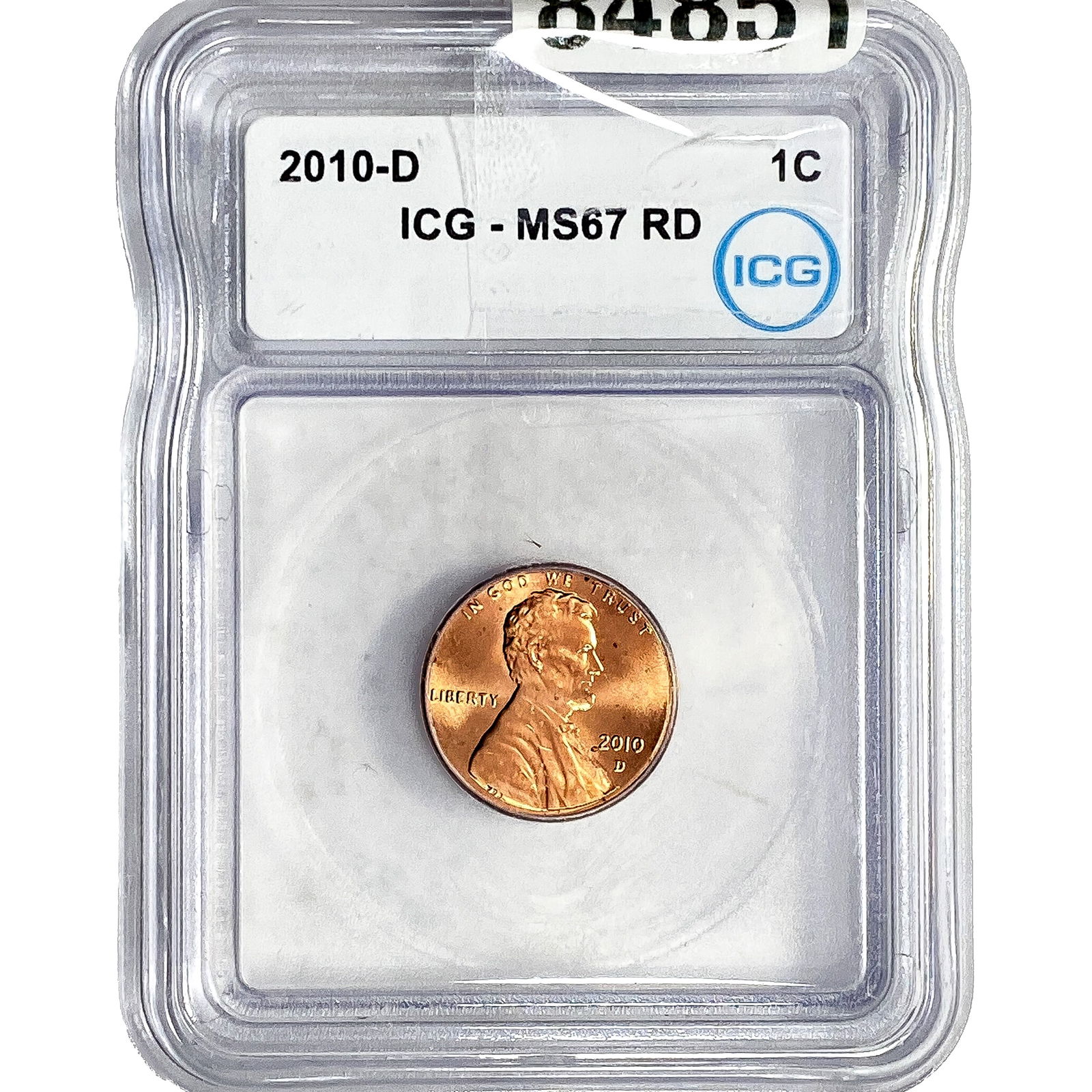 2010-D Lincoln Shield Penny ICG MS67 RD: 2010-D Lincoln Shield Penny ICG MS67 RD