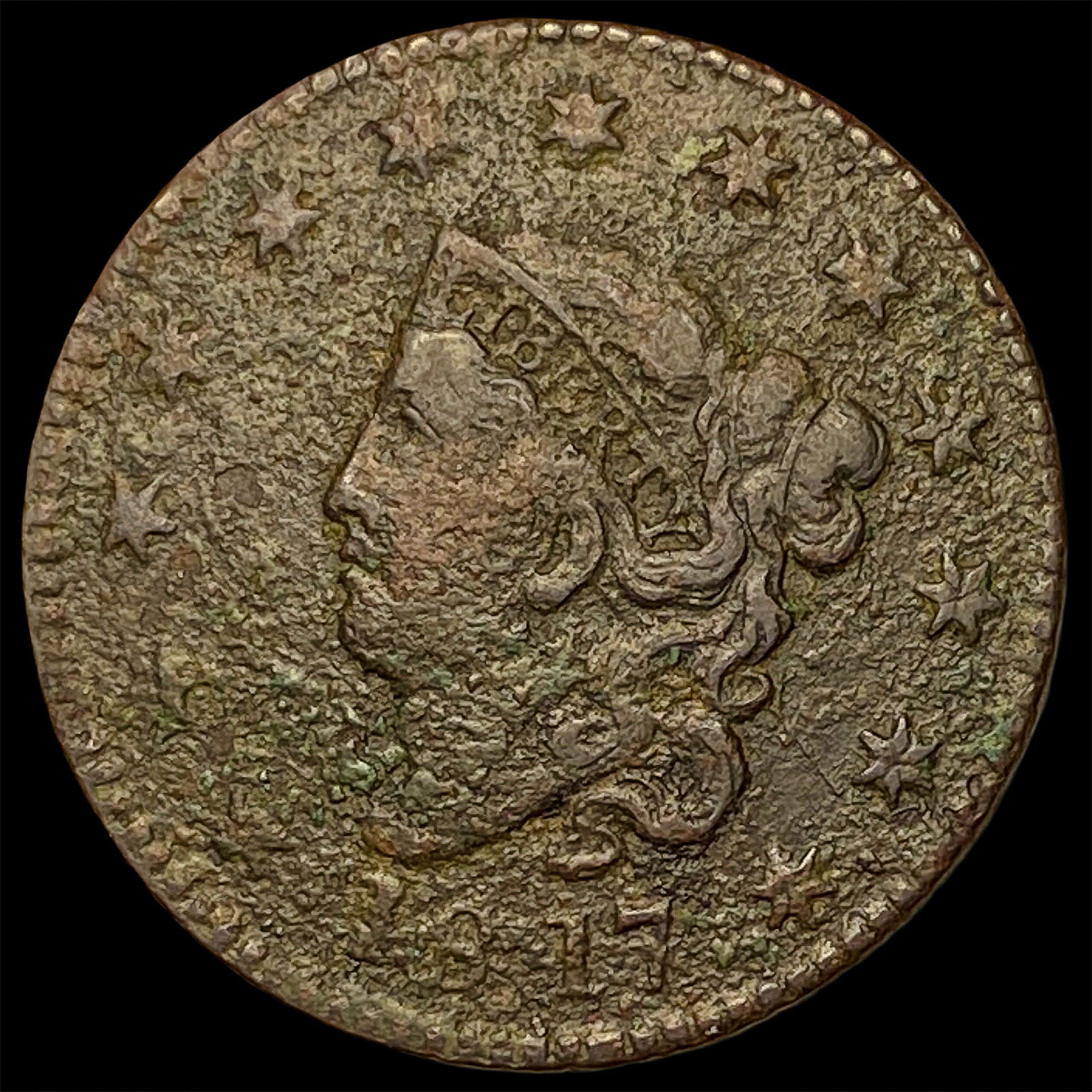 1847 Braided Hair Large Cent HIGH GRADE: 1847 Braided Hair Large Cent HIGH GRADE