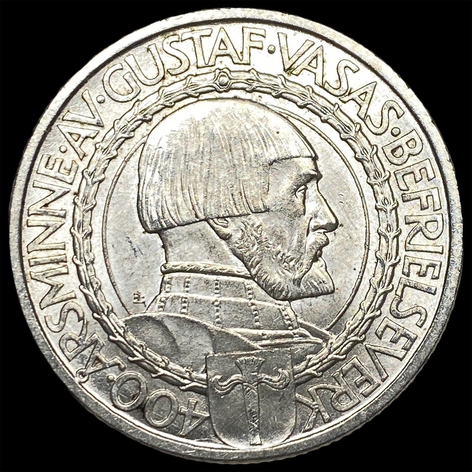 1921 Sweden Silver 2 Kroner UNCIRCULATED: 1921 Sweden Silver 2 Kroner UNCIRCULATED