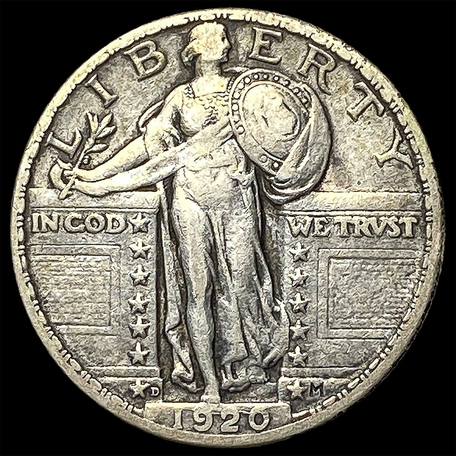 1920-D Standing Liberty Quarter NEARLY UNCIRCULATED: 1920-D Standing Liberty Quarter NEARLY UNCIRCULATED