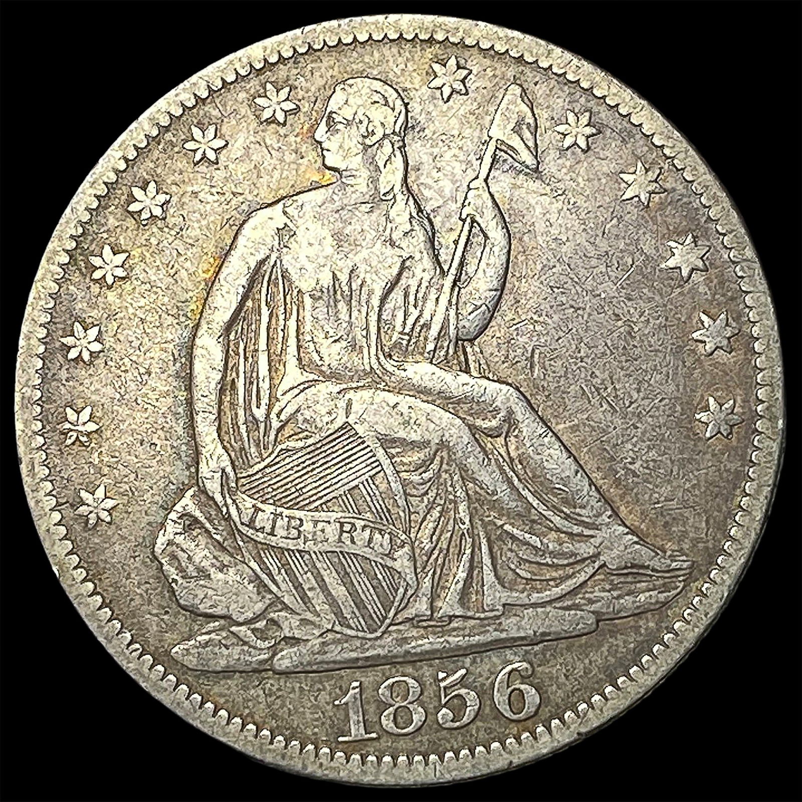 1856 Seated Liberty Half Dollar ABOUT UNCIRCULATED (1 of 2)