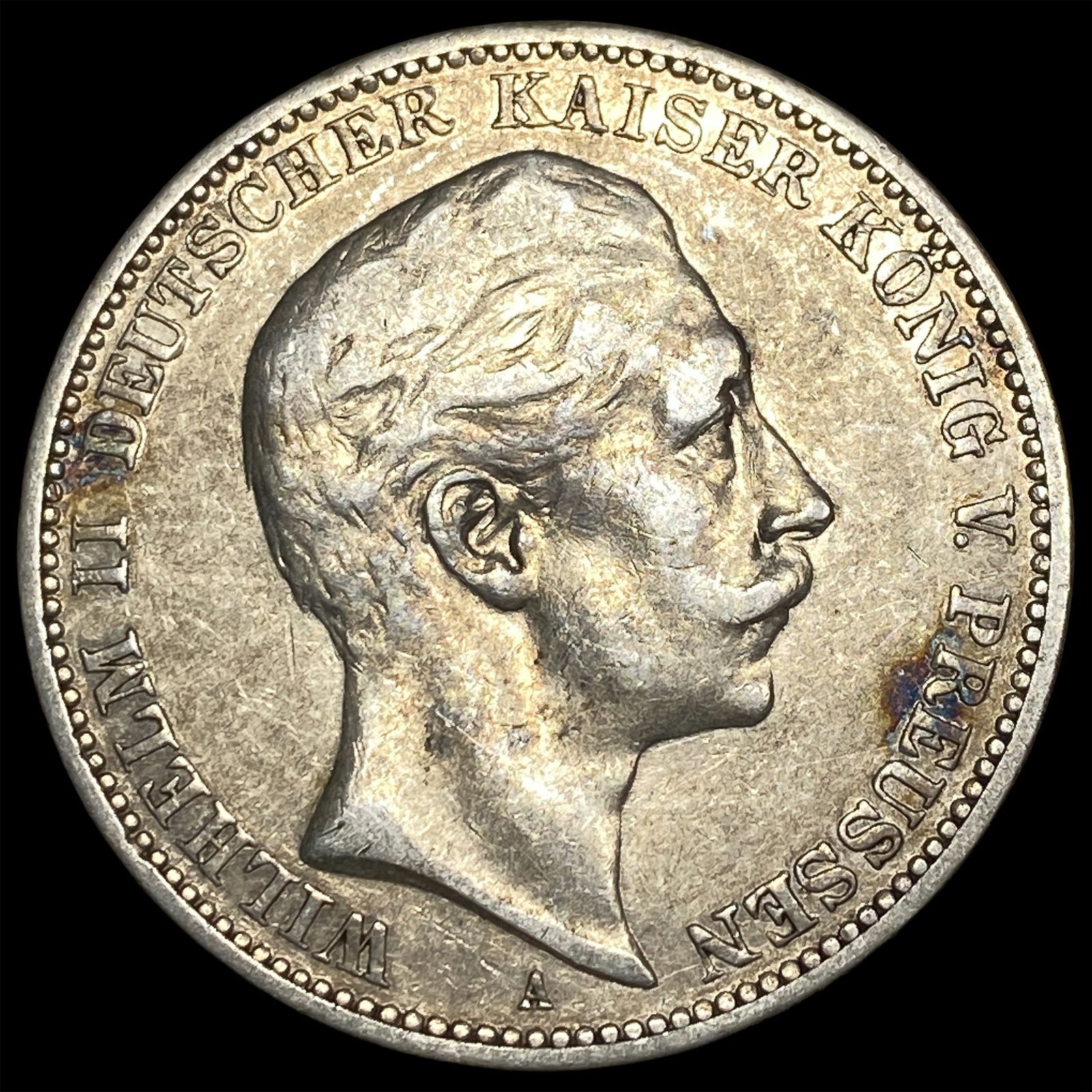 1908-A Germany Silver 3 Marks CLOSELY UNCIRCULATED (1 of 2)