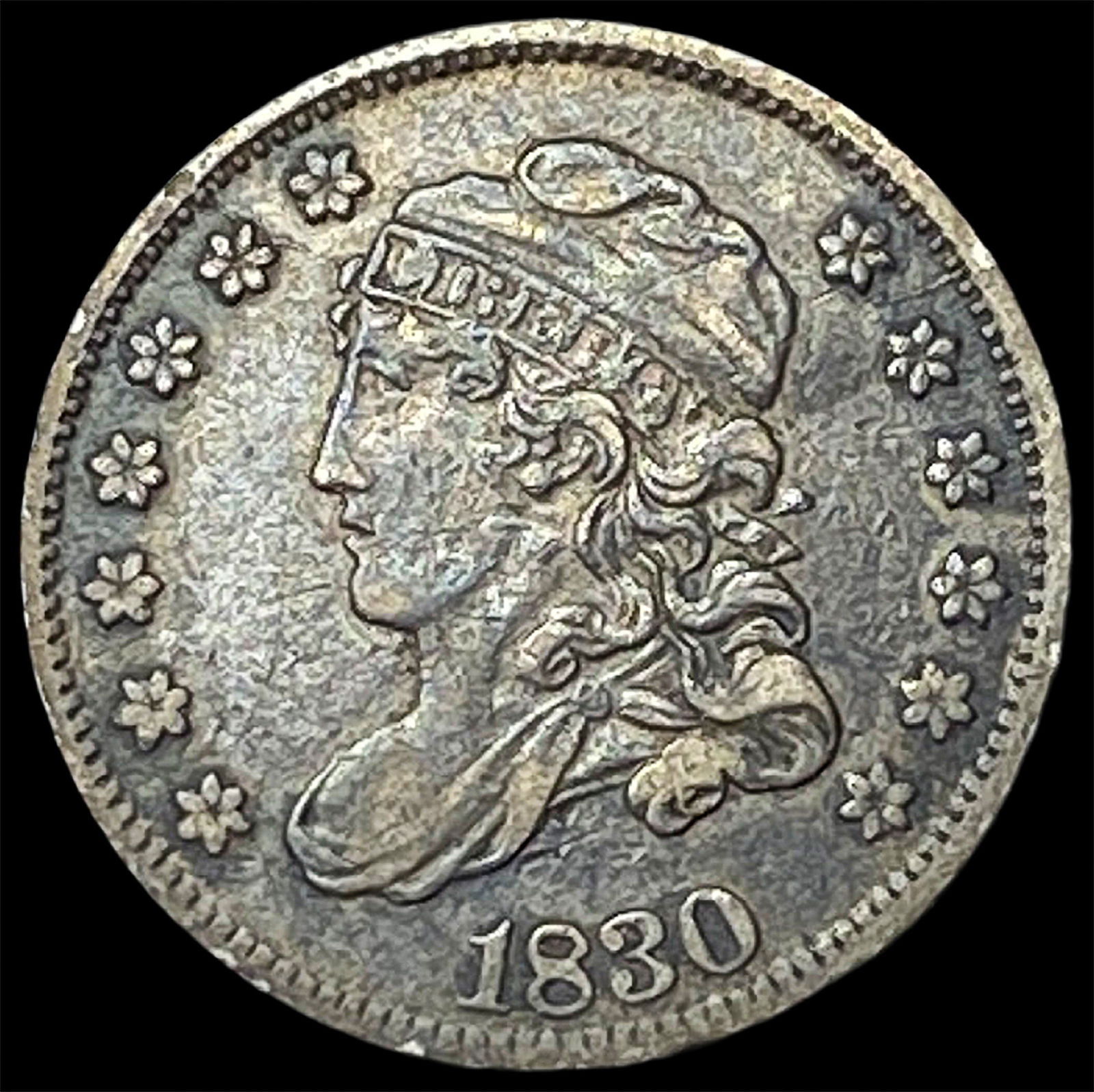 1830 Capped Bust Half Dime NEARLY UNCIRCULATED (1 of 2)