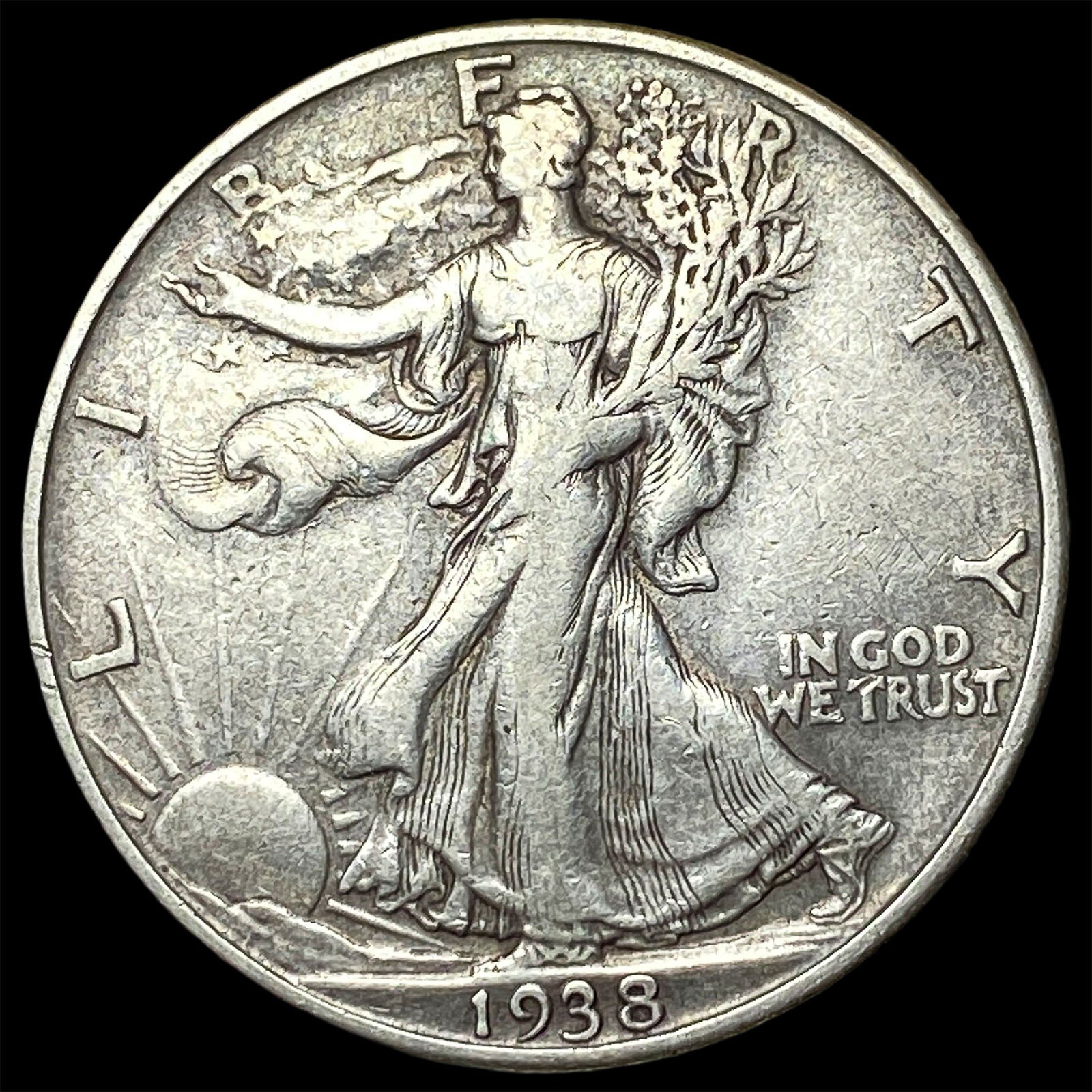 1938-D Walking Liberty Half Dollar NEARLY UNCIRCULATED (1 of 2)