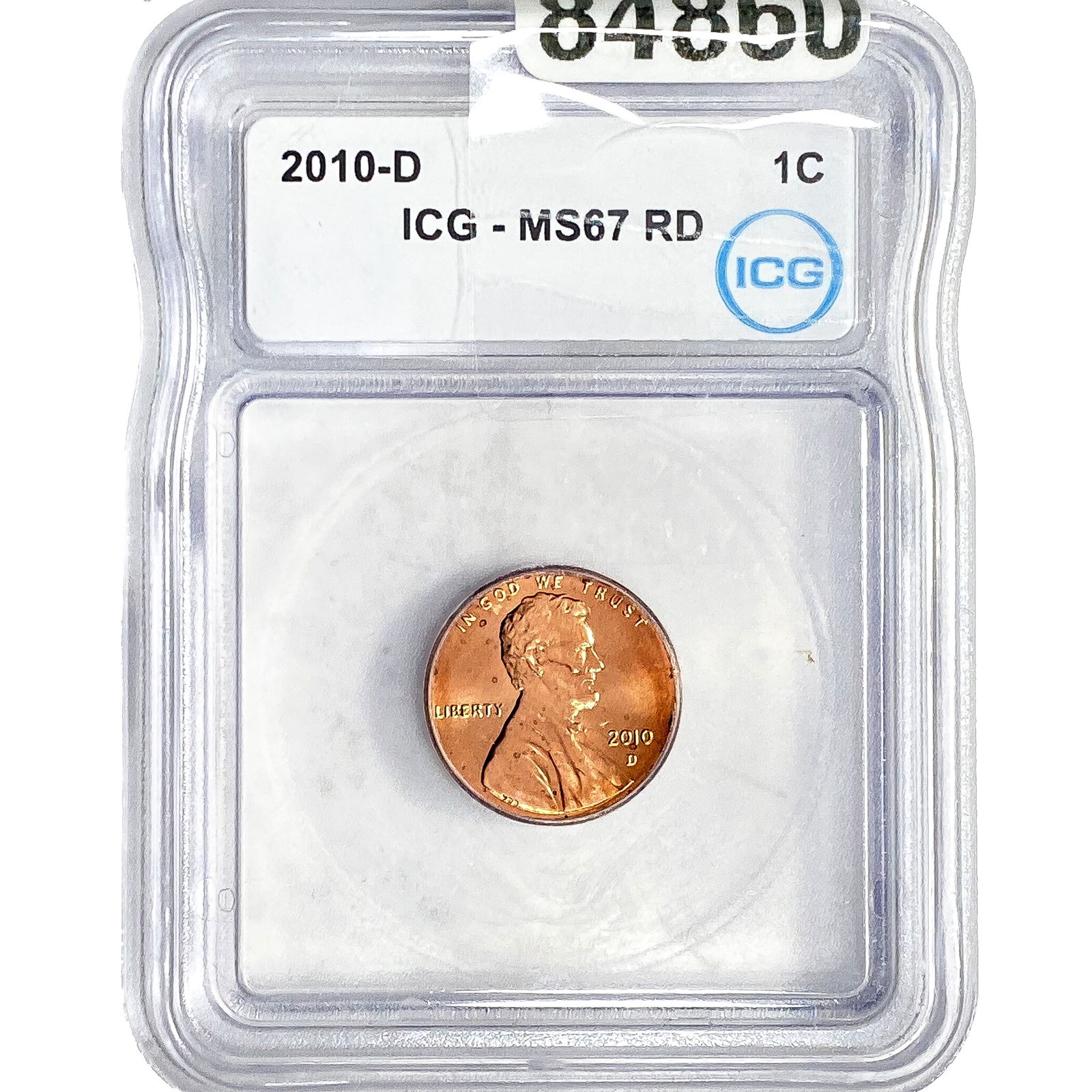 2010-D Lincoln Shield Penny ICG MS67 RD: 2010-D Lincoln Shield Penny ICG MS67 RD