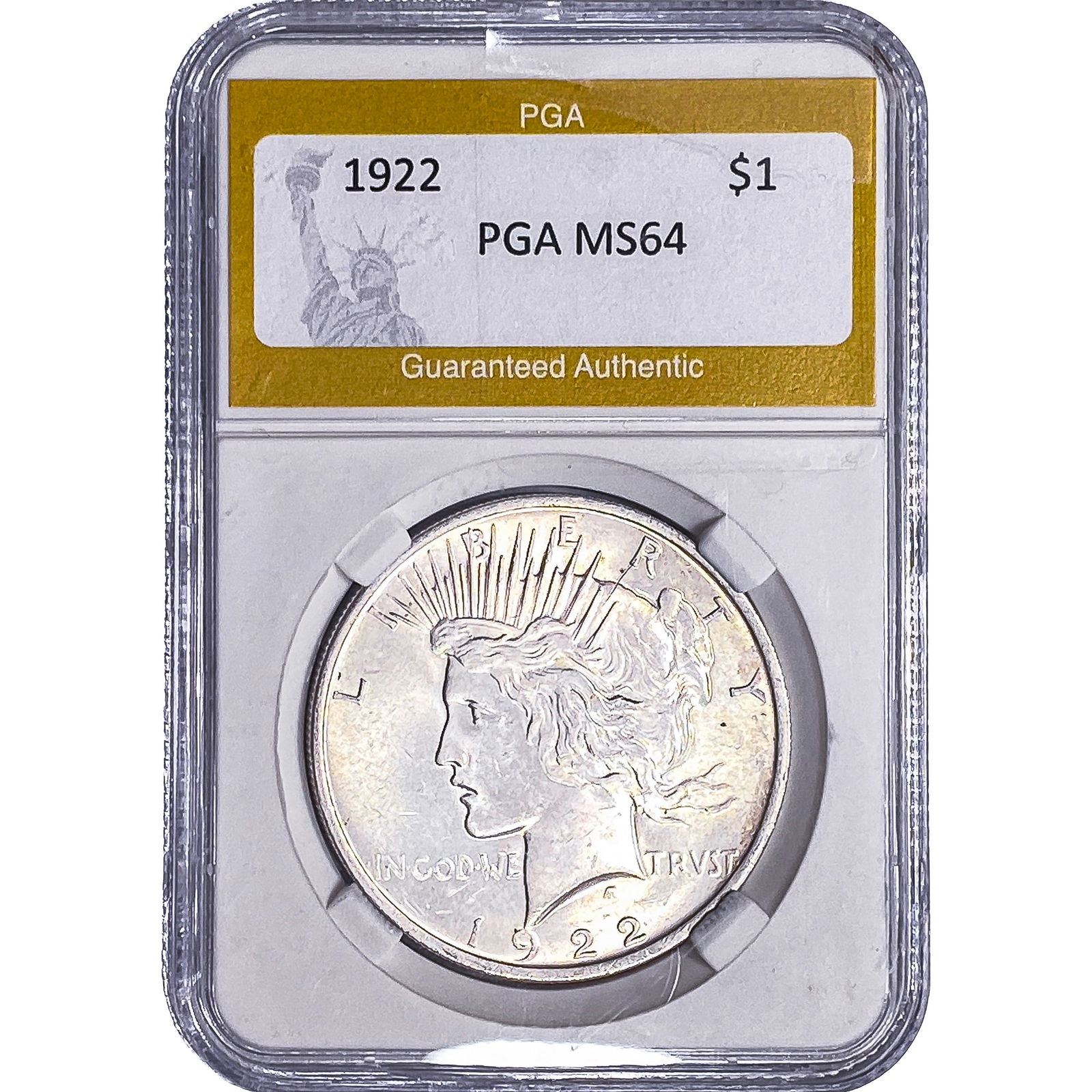 1922 Silver Peace Dollar PGA MS64: 1922 Silver Peace Dollar PGA MS64