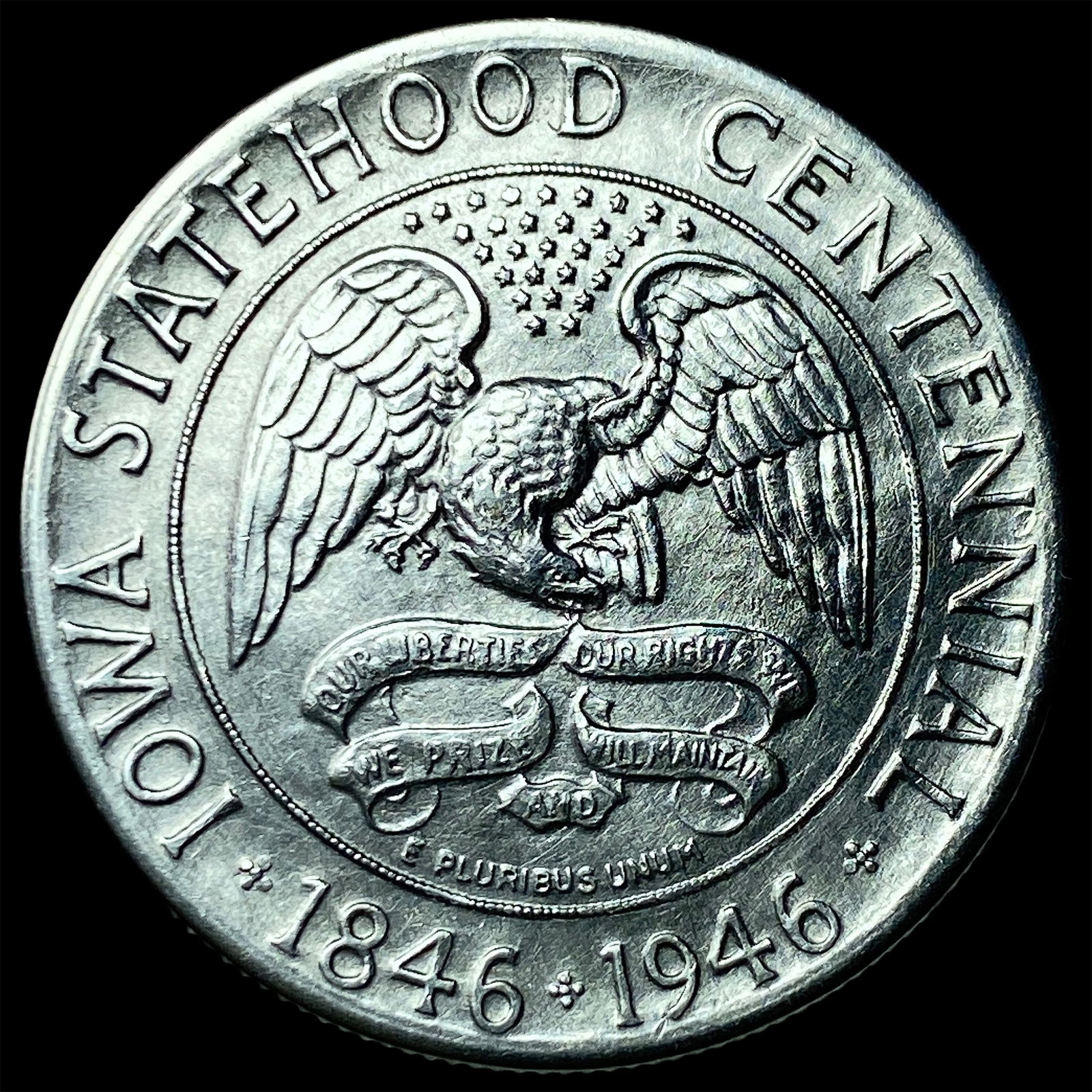 1946 Silver Iowa Centennial Half Dollar UNCIRCULATED: 1946 Silver Iowa Centennial Half Dollar UNCIRCULATED