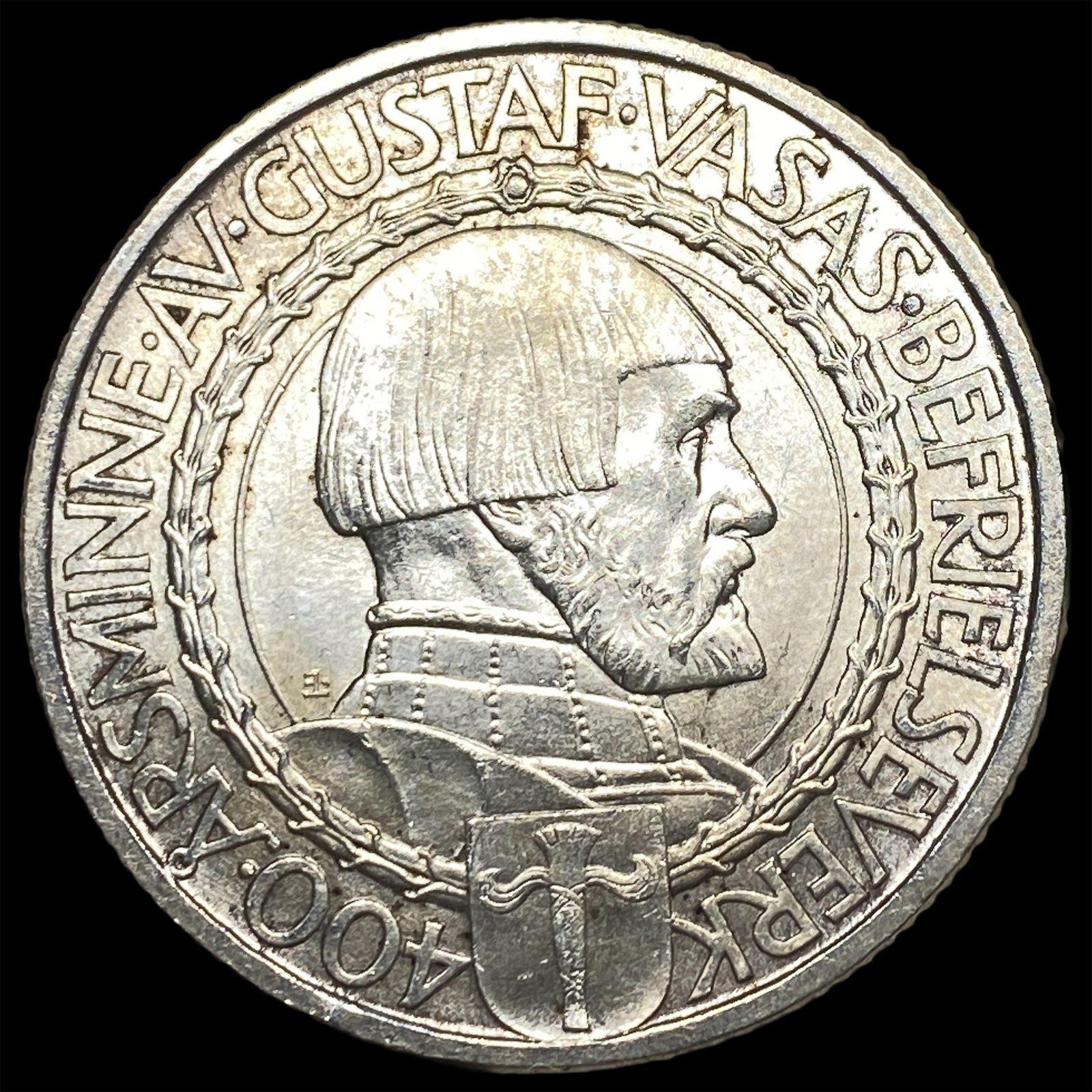 1921 Sweden Silver 2 Kroner UNCIRCULATED: 1921 Sweden Silver 2 Kroner UNCIRCULATED