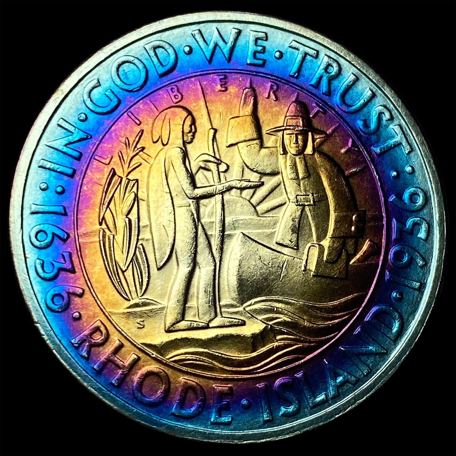 1936-S Rhode Island Silver Half Dollar UNCIRCULATED - 2