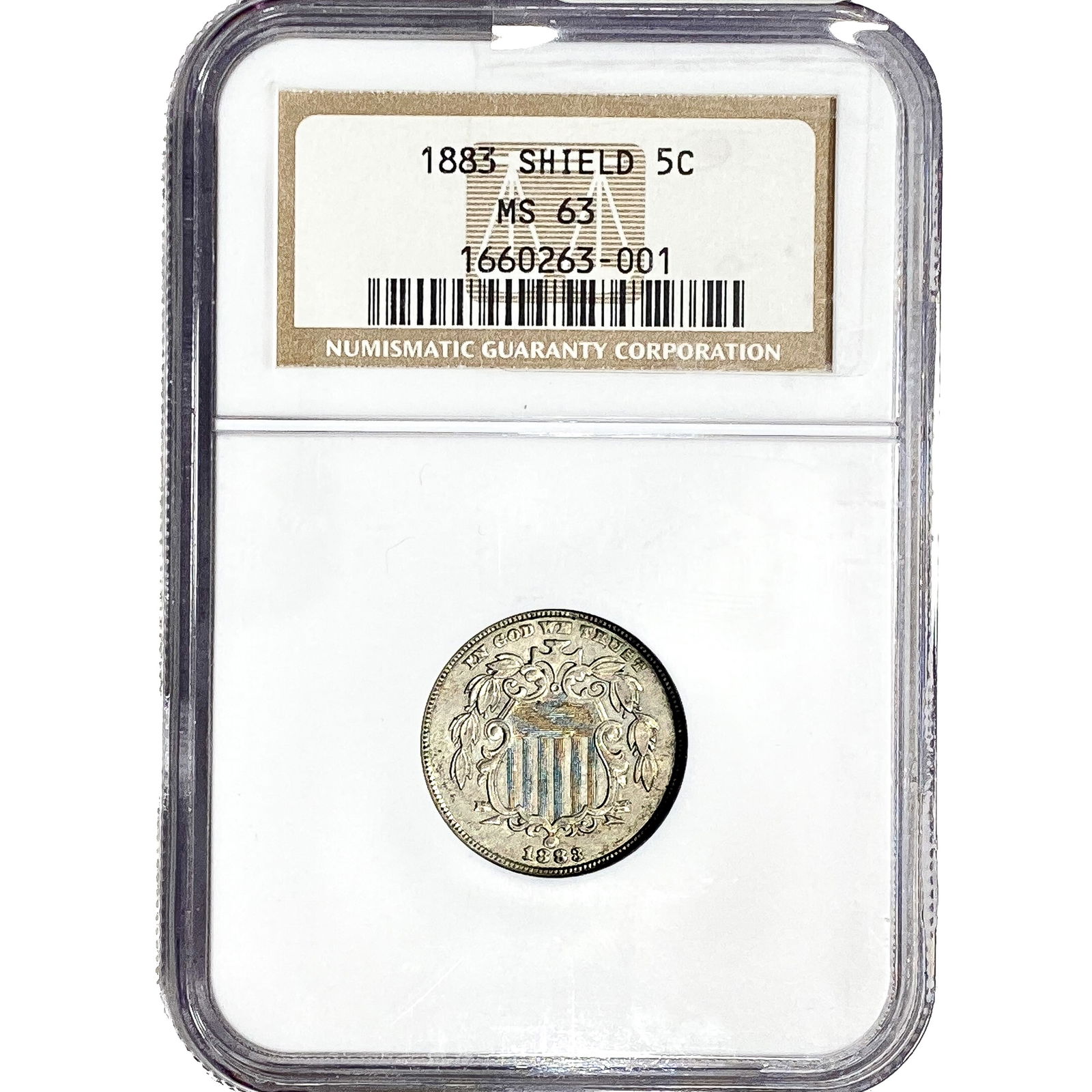 1883 Shield Nickel NGC MS63: 1883 Shield Nickel NGC MS63
