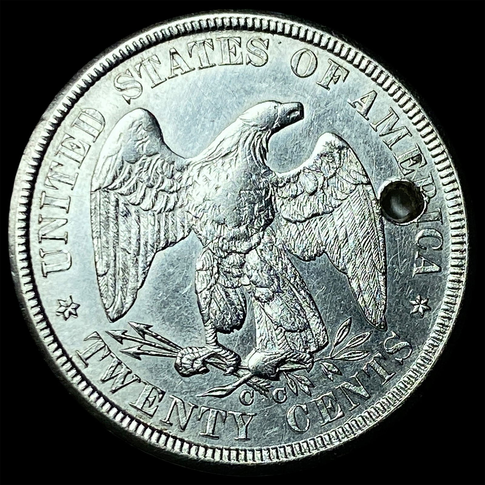 1875-CC Silver Twenty Cents HIGH GRADE - 2