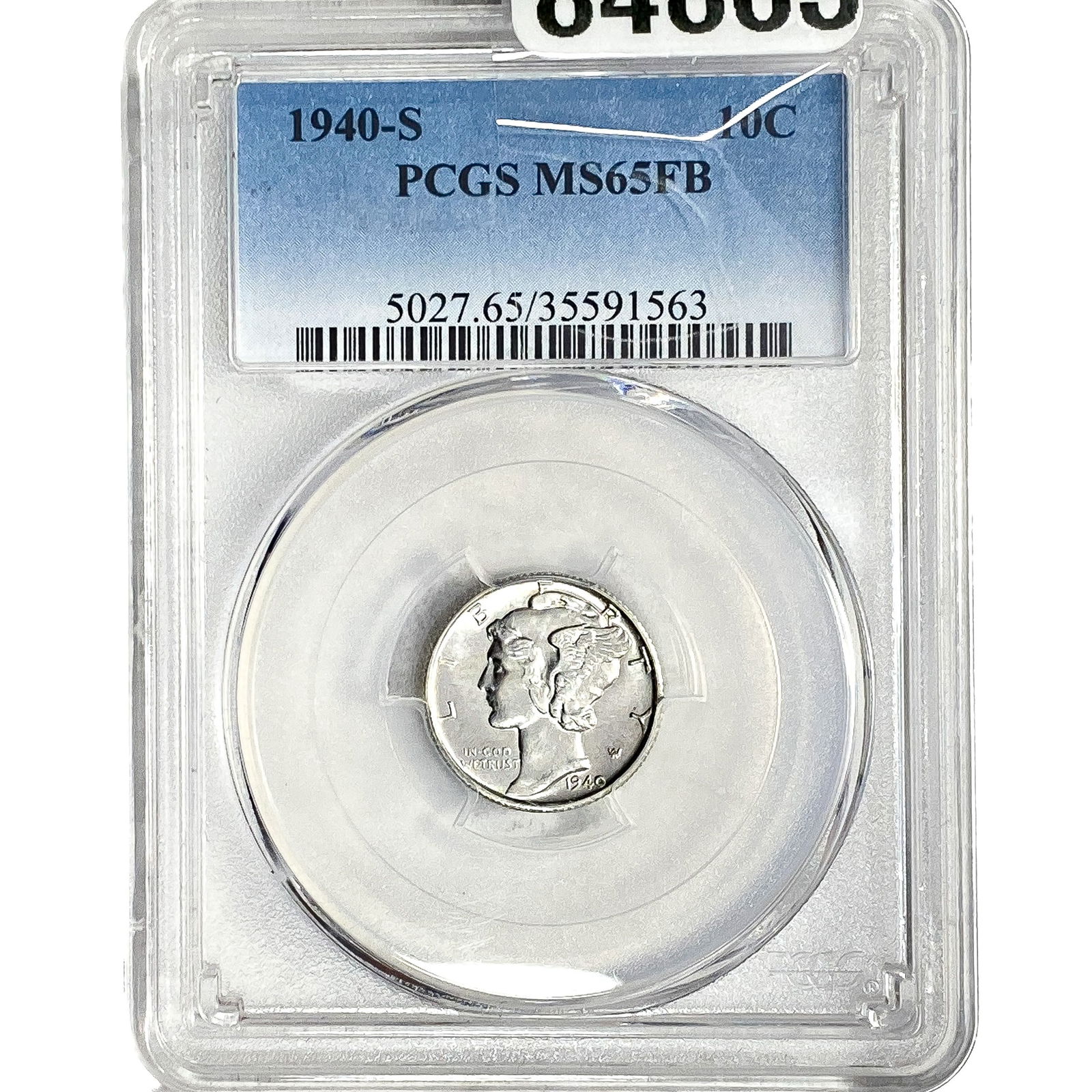 1940-S Mercury Silver Dime PCGS MS65 FB (1 of 2)