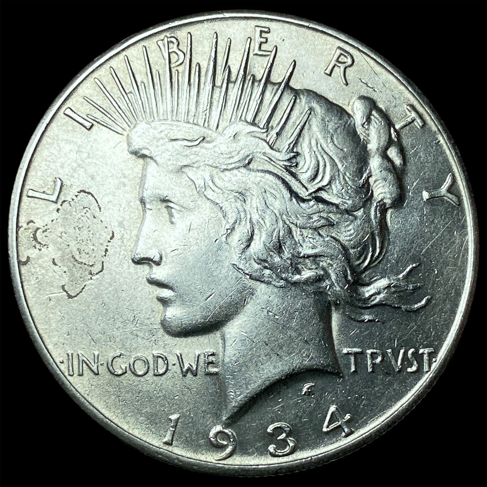 1934-S Silver Peace Dollar CLOSELY UNCIRCULATED (1 of 2)