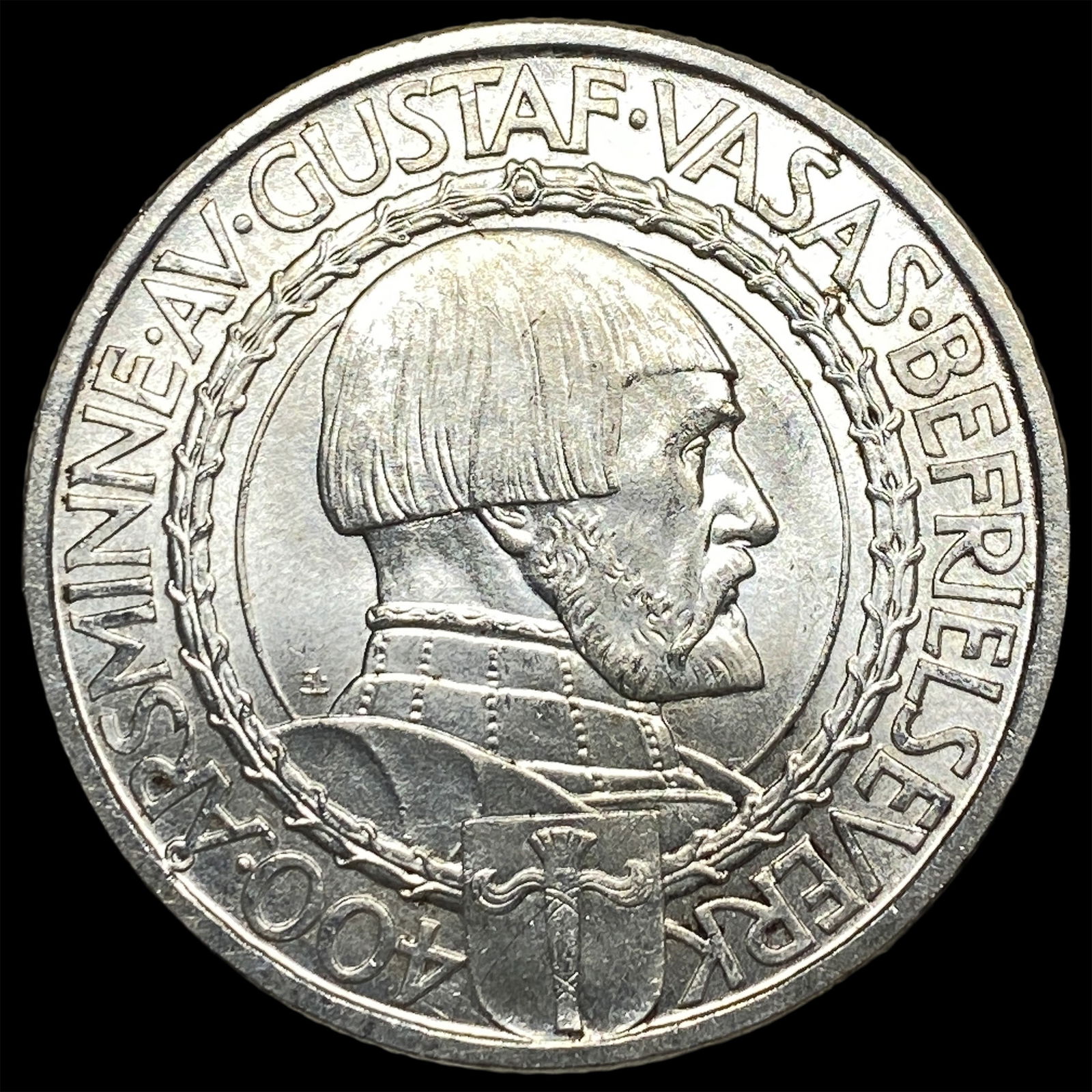 1921 Sweden Silver 2 Kroner UNCIRCULATED: 1921 Sweden Silver 2 Kroner UNCIRCULATED