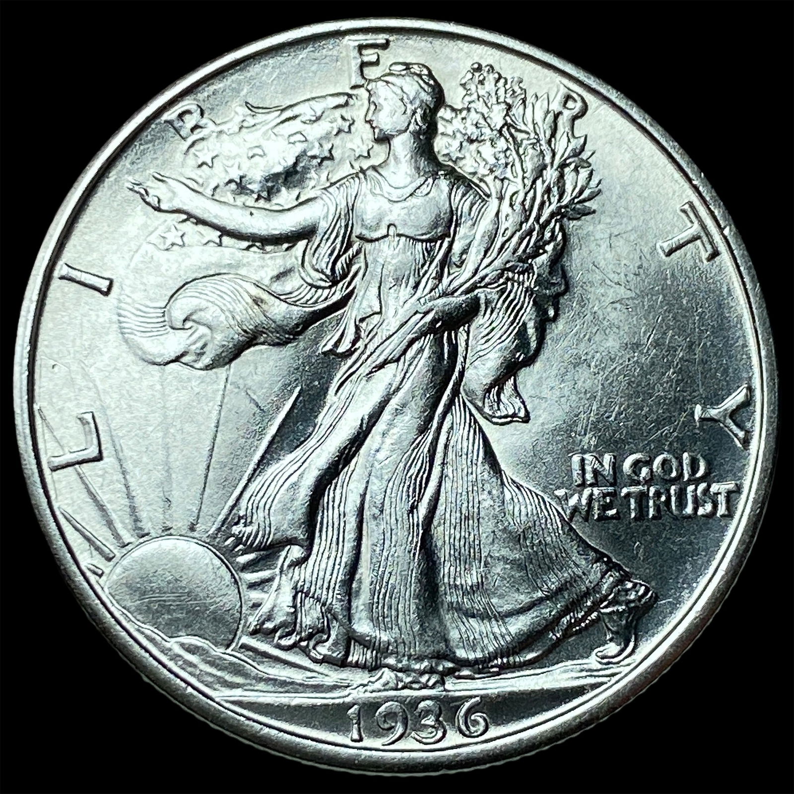 1936-D Silver Walking Liberty Half Dollar CHOICE BU: 1936-D Silver Walking Liberty Half Dollar CHOICE BU