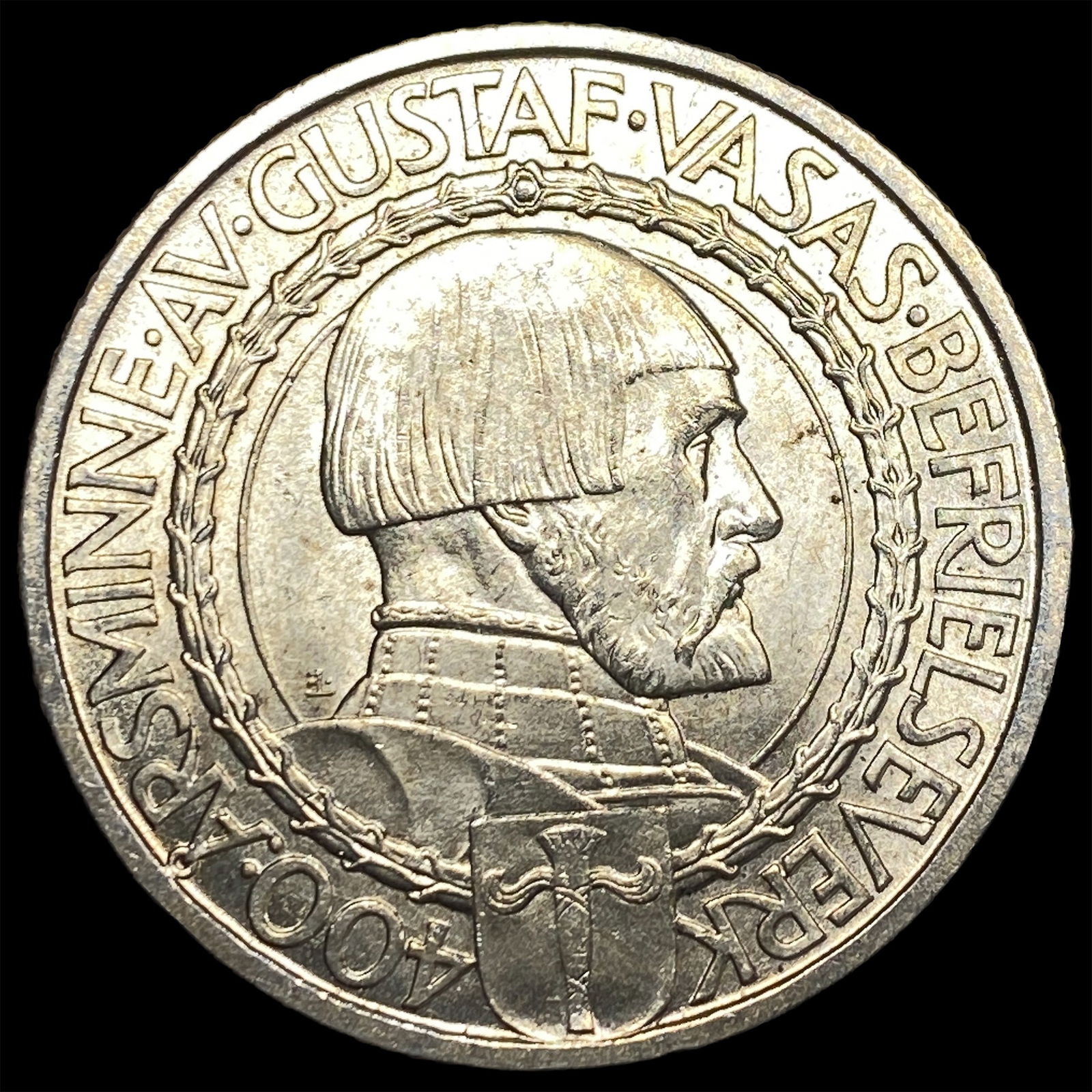 1921 Sweden Silver 2 Kroner UNCIRCULATED: 1921 Sweden Silver 2 Kroner UNCIRCULATED