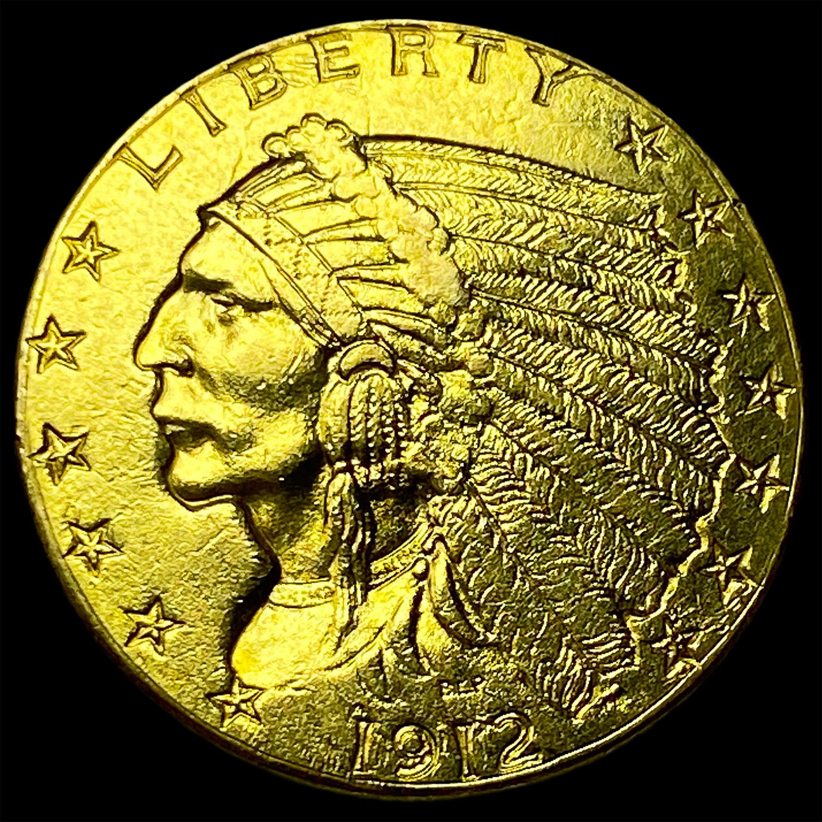 1912 Indian Head Gold $2.50 Quarter Eagle CLOSELY UNCIRCULATED (1 of 2)