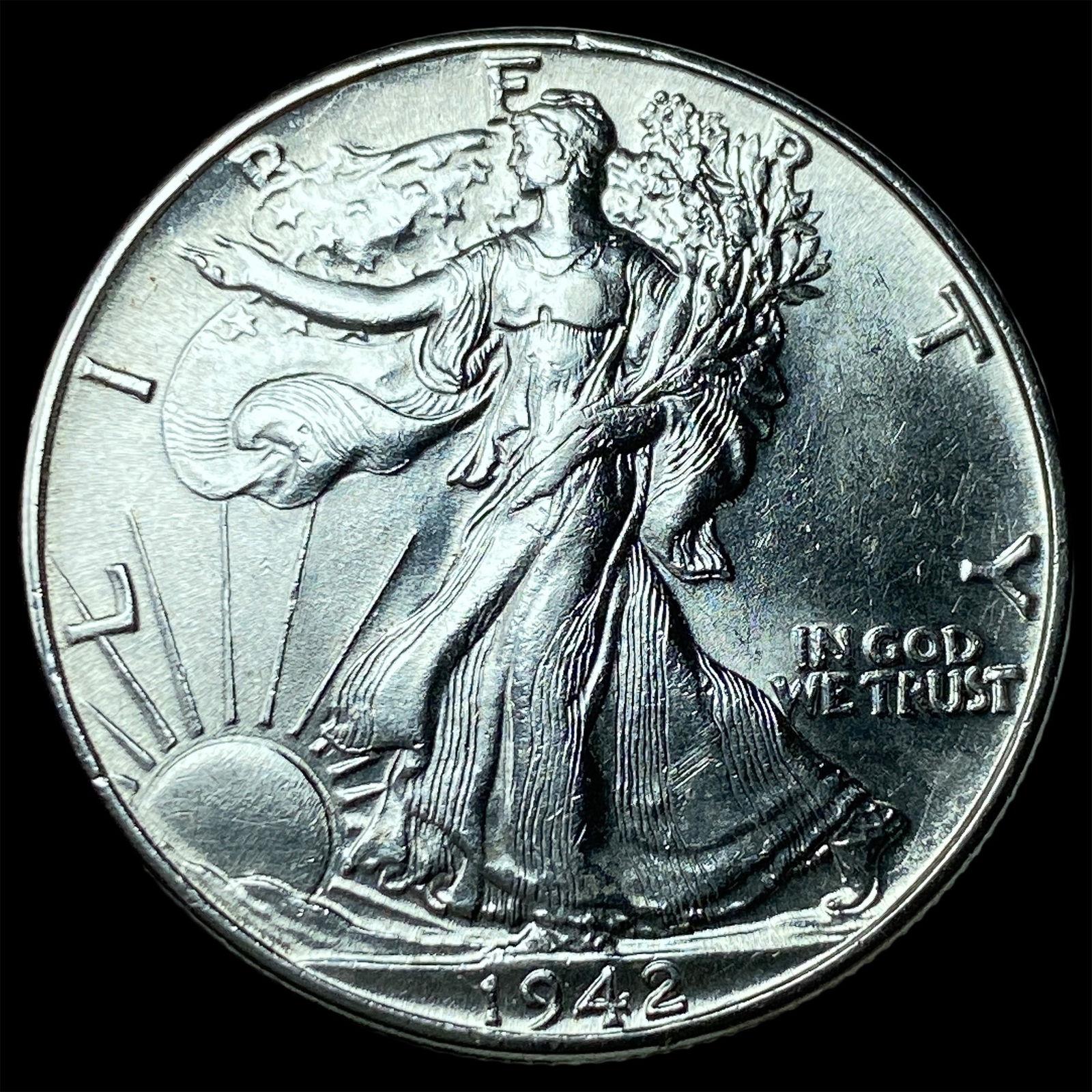 1942 Walking Liberty Half Dollar CHOICE BU: 1942 Walking Liberty Half Dollar CHOICE BU