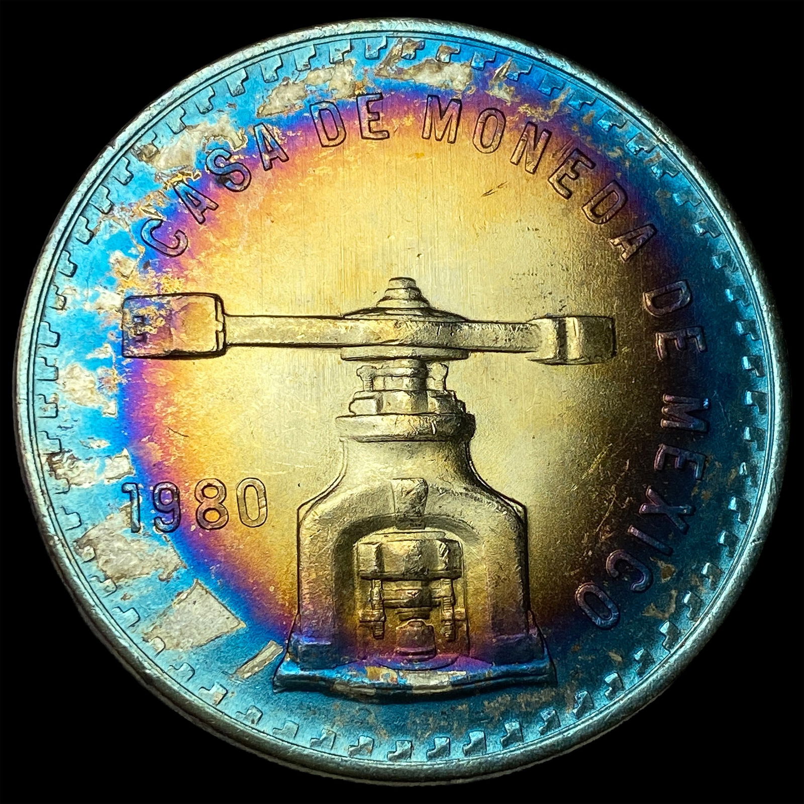 1980 Mexico Silver 1 Onza .925 Silver Coin SUPERB GEM BU - 2