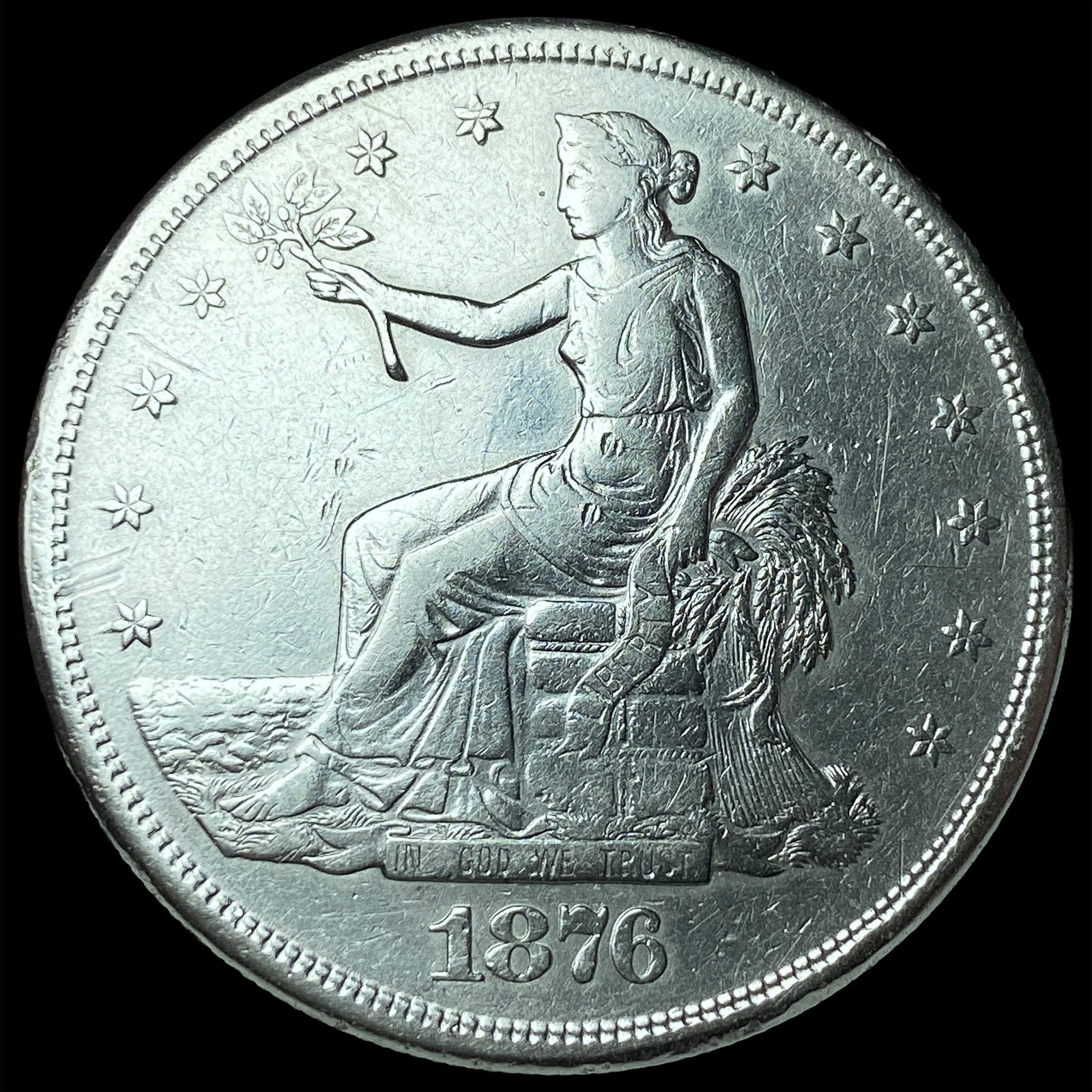 1876-S Silver Trade Dollar CLOSELY UNCIRCULATED (1 of 2)