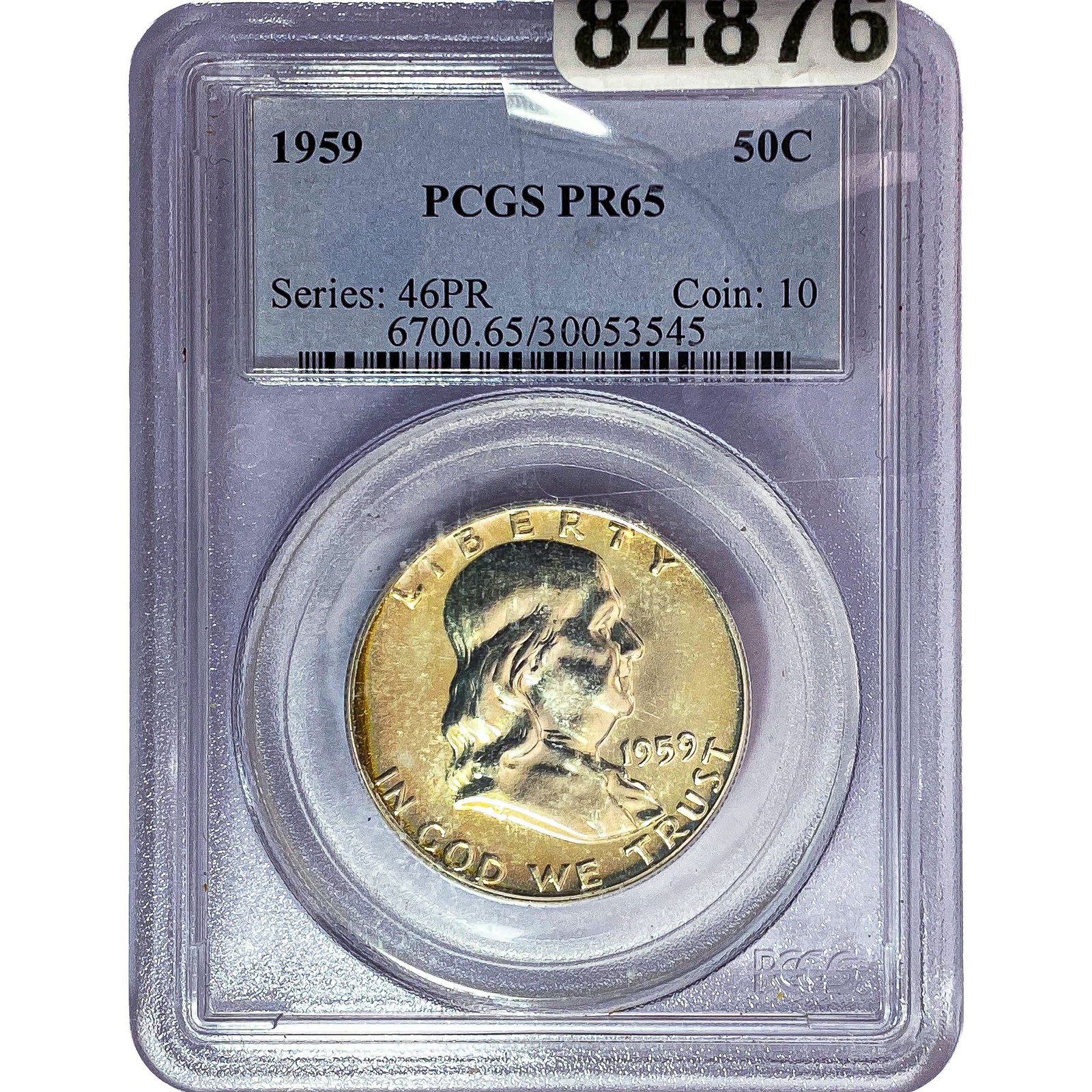1959 Franklin Half Dollar PCGS PR65: 1959 Franklin Half Dollar PCGS PR65