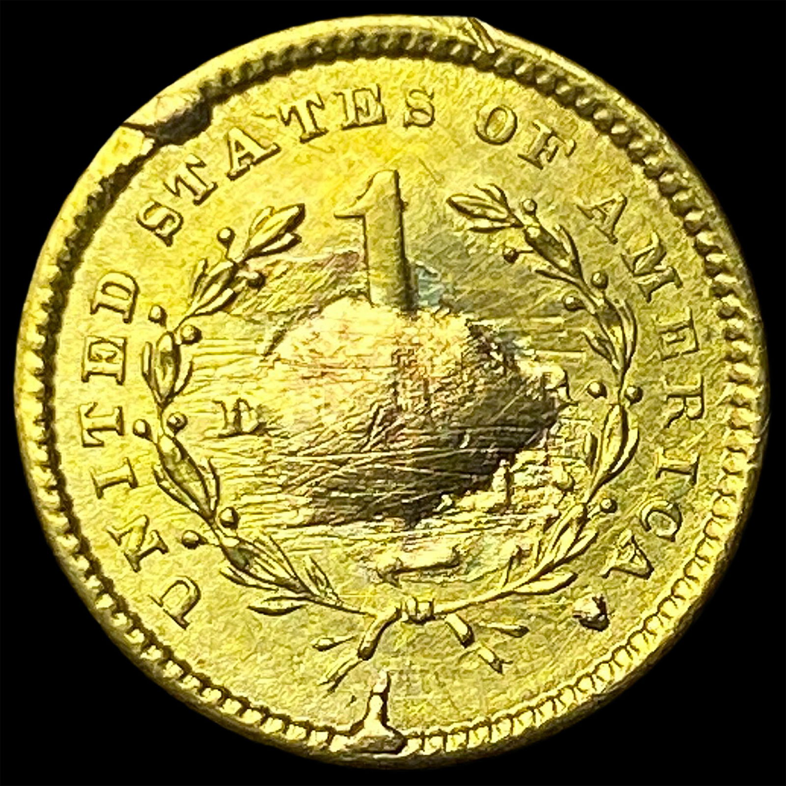 1853 Gold $1 Liberty Head Type 1 HIGH GRADE - 2