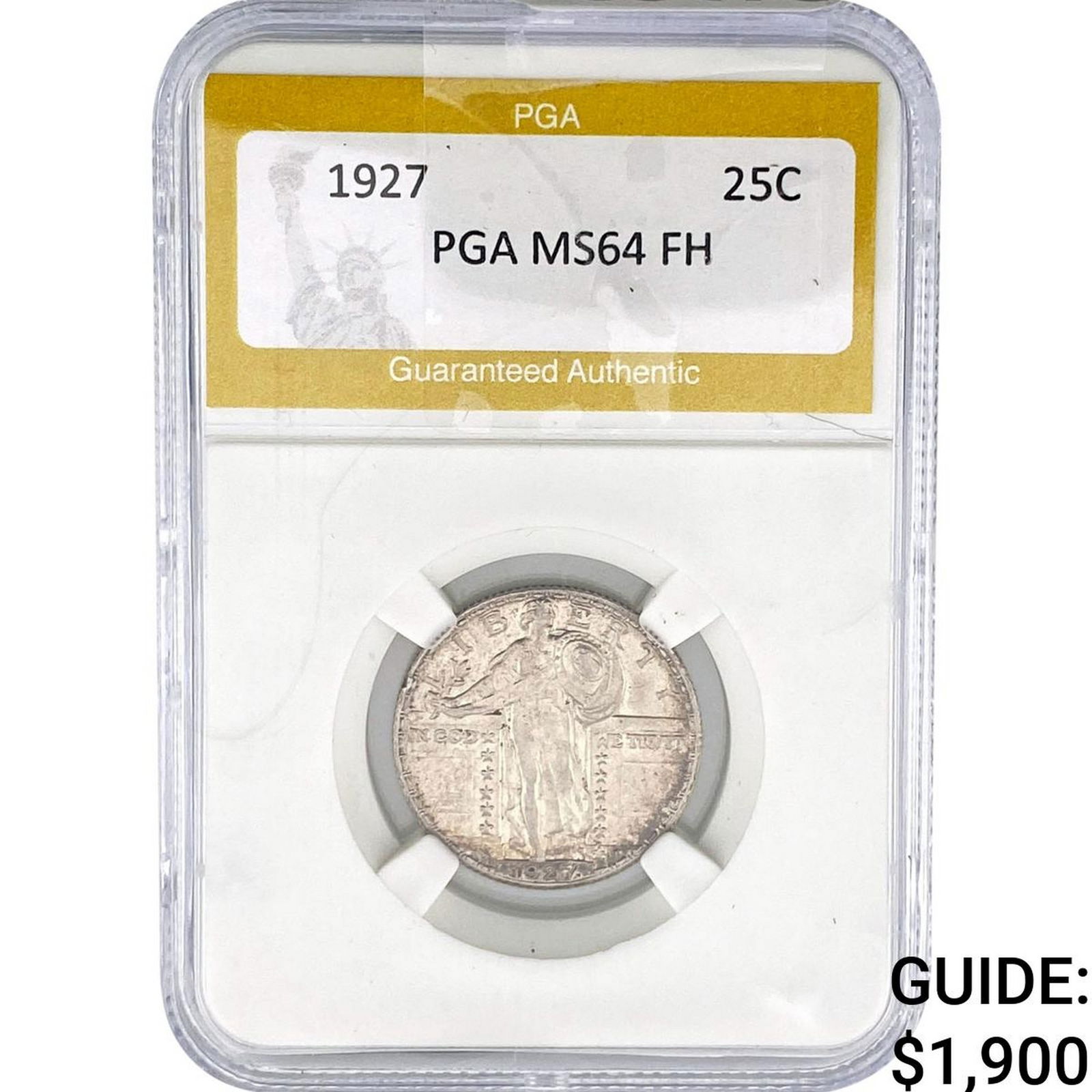 1927 Standing Liberty Quarter PGA MS64 FH: 1927 Standing Liberty Quarter PGA MS64 FH