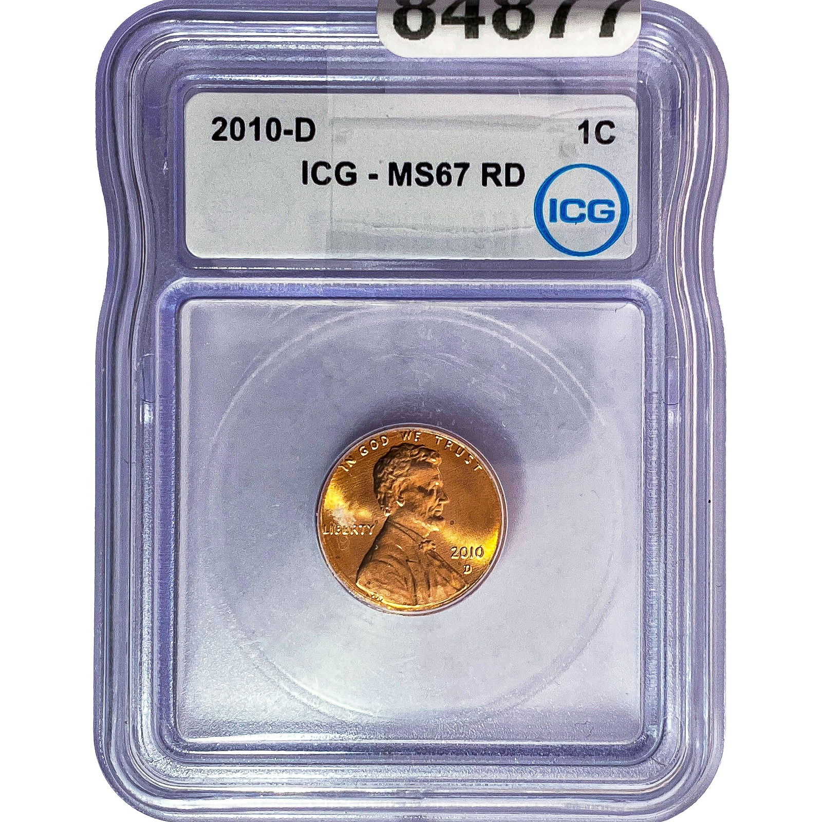 2010-D Lincoln Shield Penny ICG MS67 RD: 2010-D Lincoln Shield Penny ICG MS67 RD