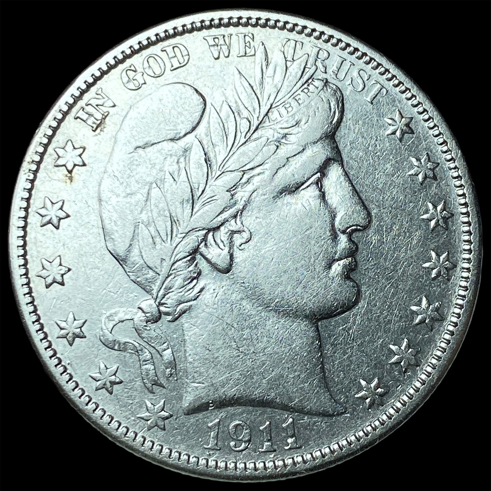 1911-D Silver Barber Half Dollar NEARLY UNCIRCULATED (1 of 2)